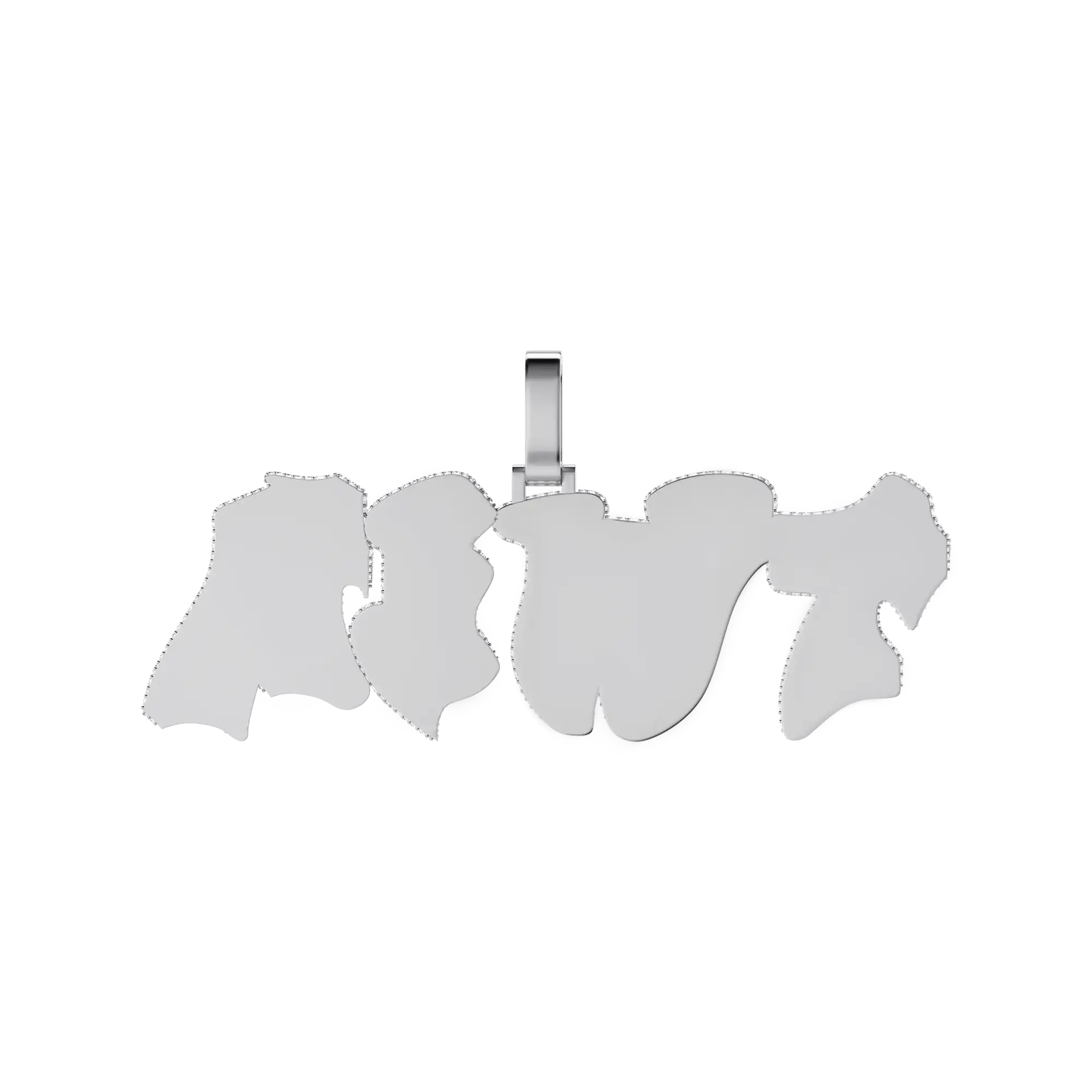 Custom 3D Bold Graffiti Font Letter Pendant - 38mm