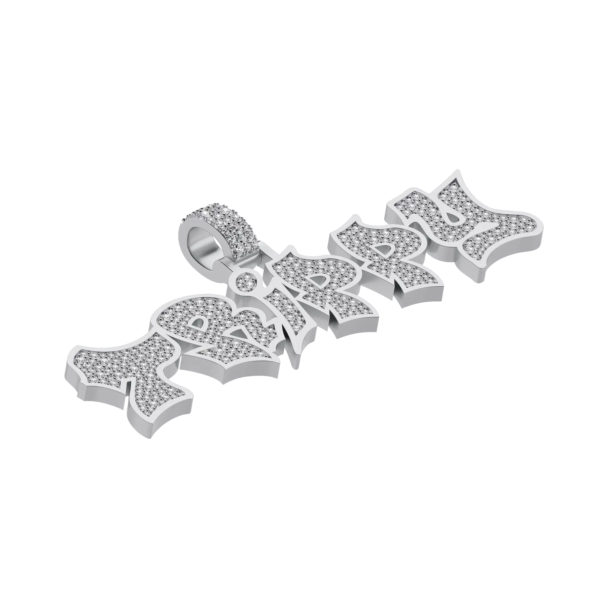 Custom Graffiti Font Letter Pendant - 20mm