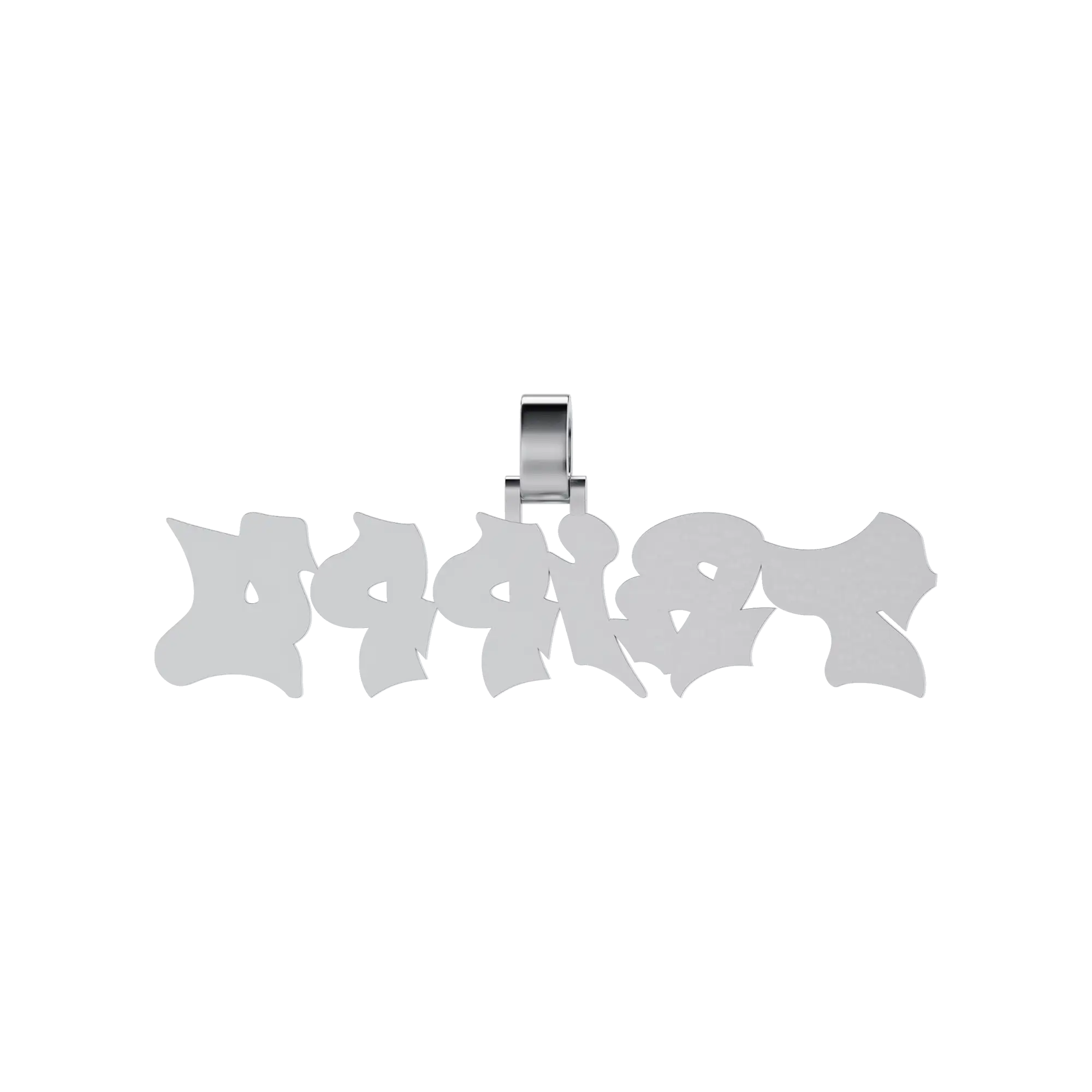 Custom Graffiti Font Letter Pendant - 20mm