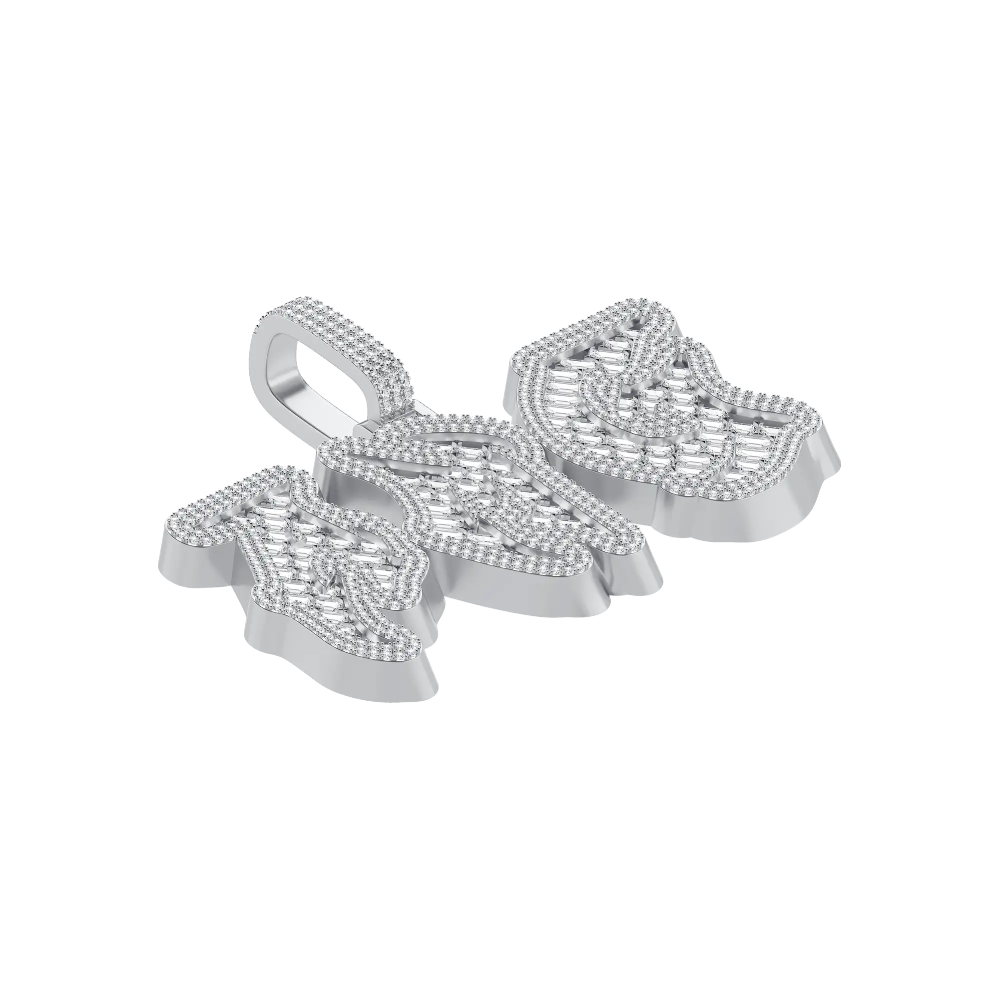 Custom Woven Set Letter Pendant