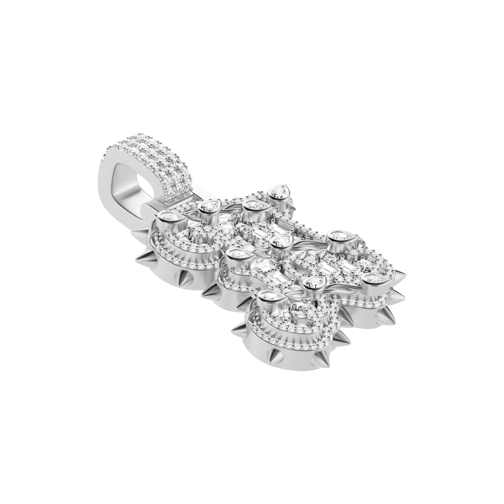 Custom Old English Willow Nail Thorn Font Pendant