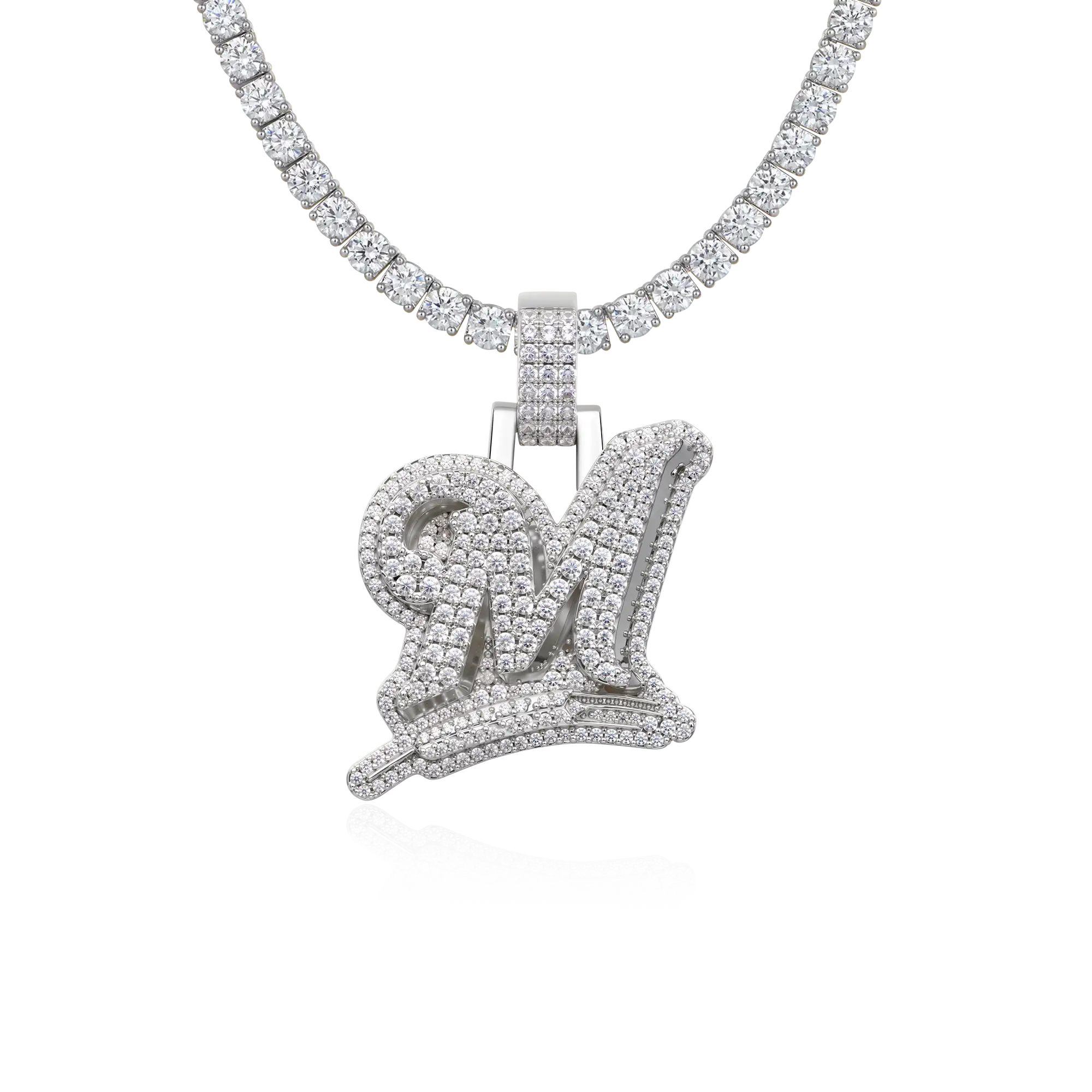 Custom Wheat Ears 3D Letter Pendant