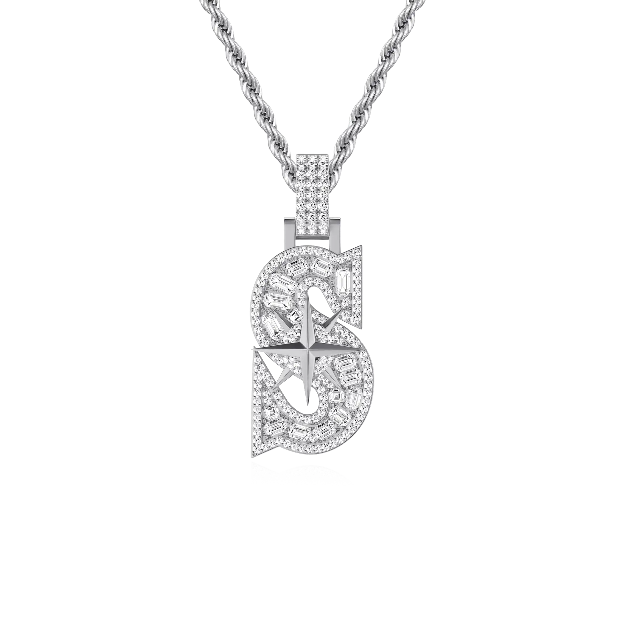 30MM Star Font Pendant