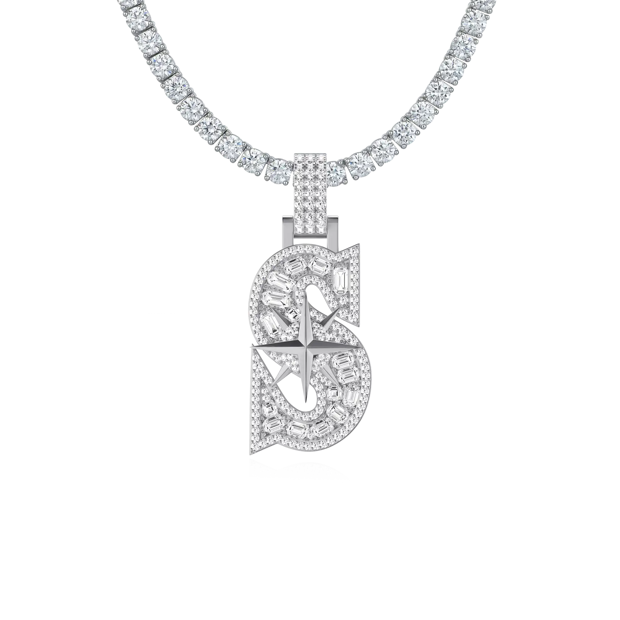 30MM Star Font Pendant