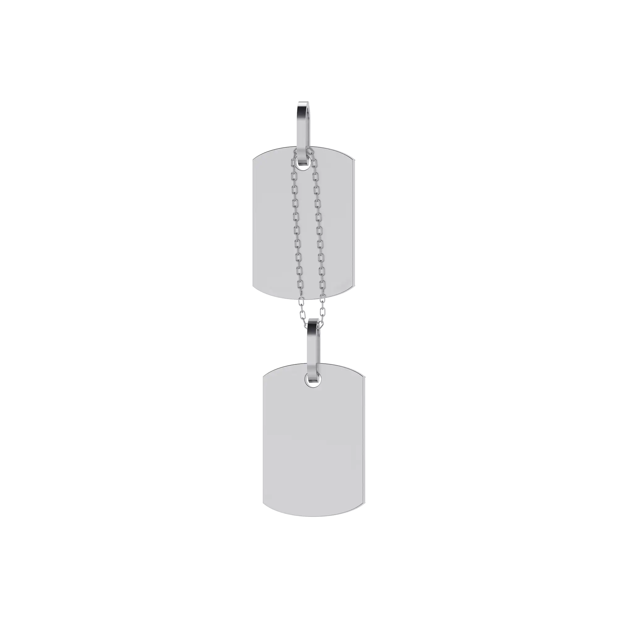 Custom Double Dog Tag Photo Frame Pendant