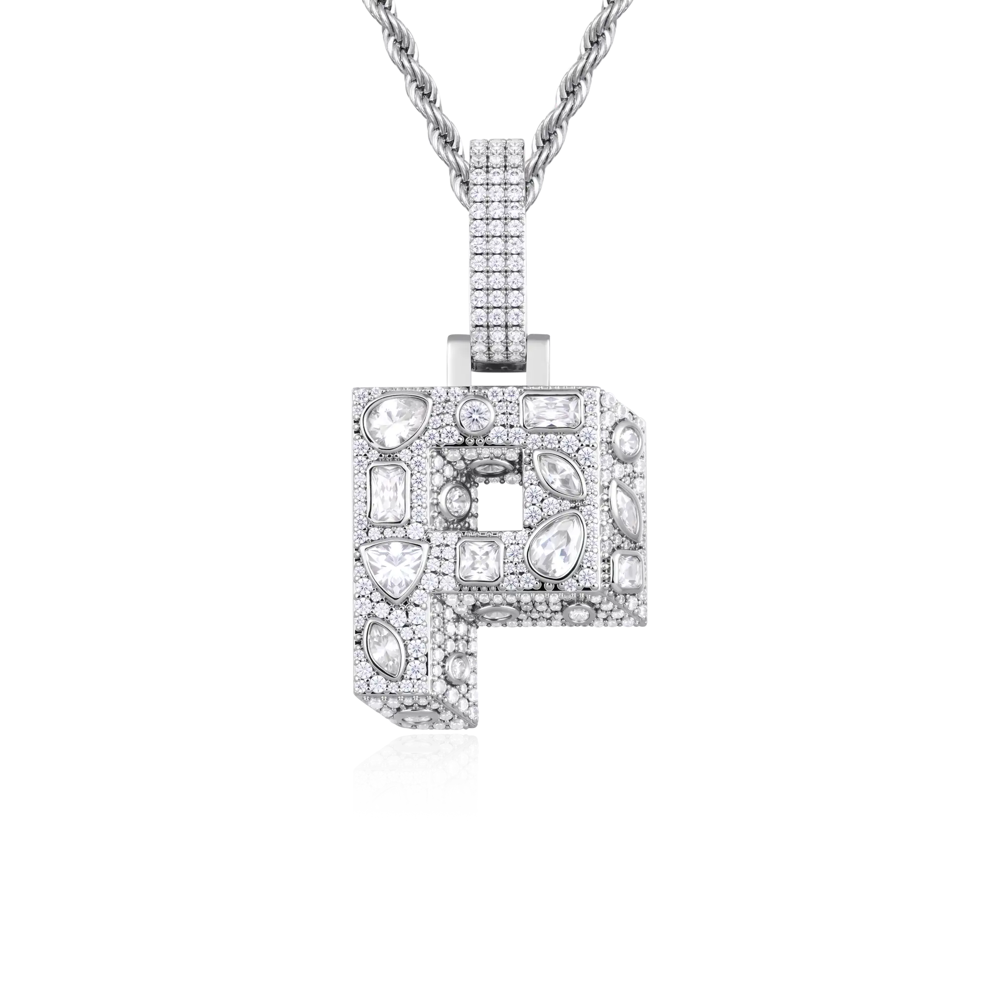 Custom Shaped Cut Three-dimensional Letter Pendant