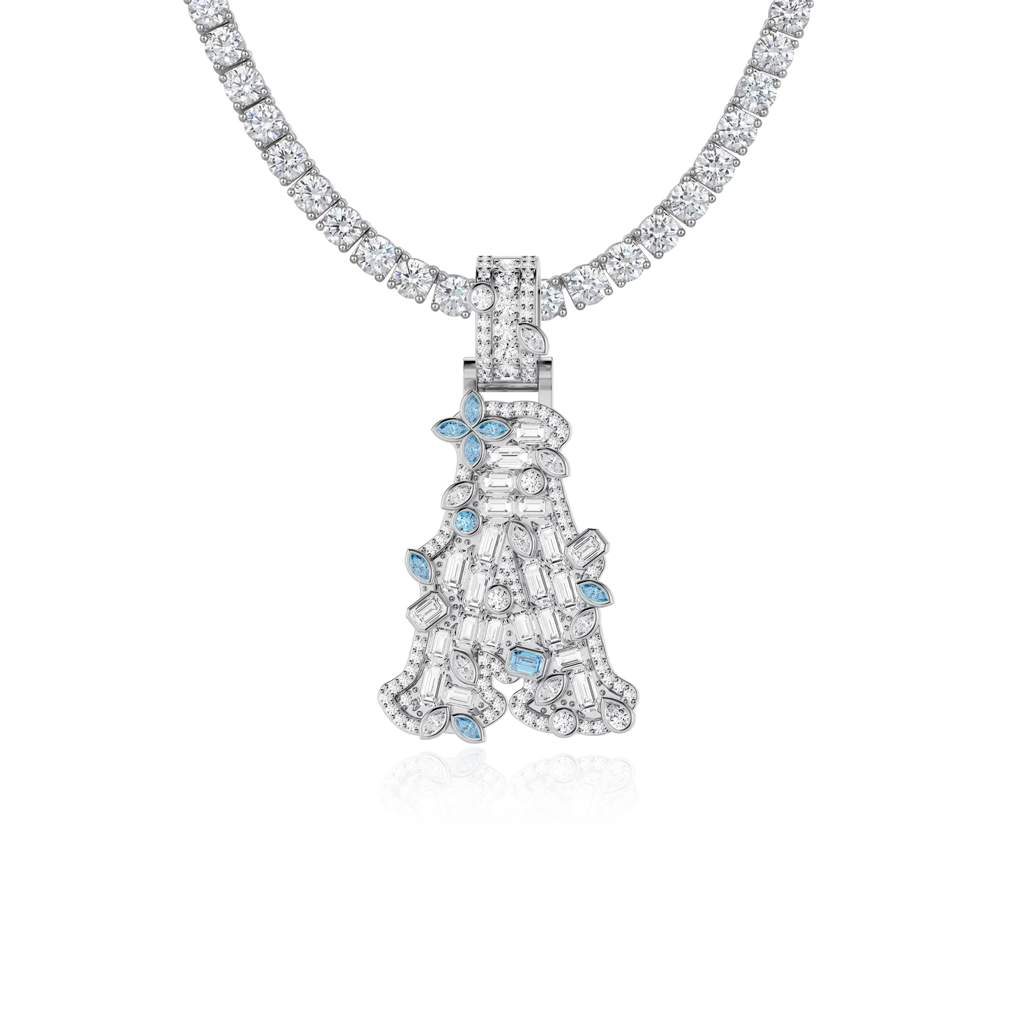 Custom Colored Bosox Font Pendant