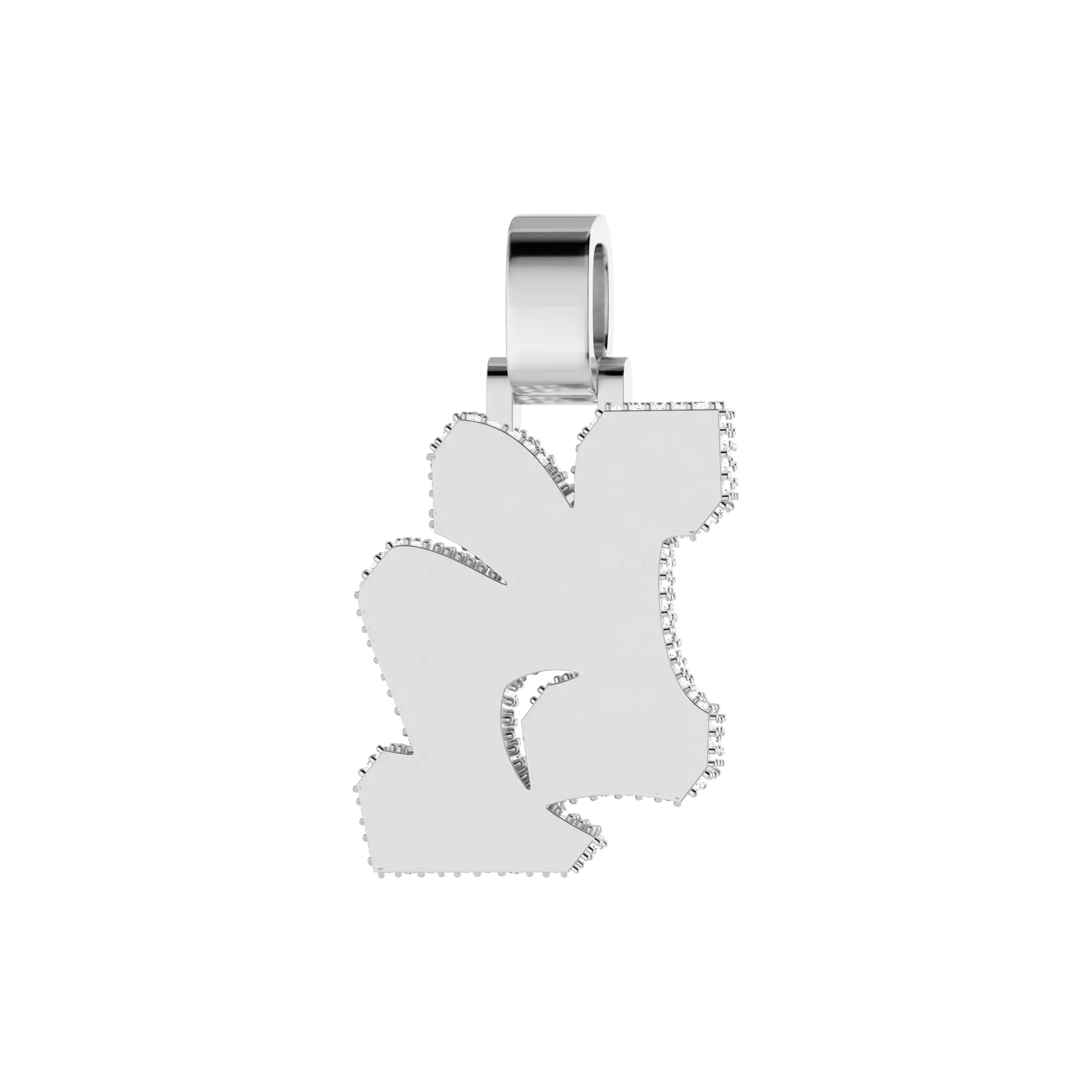 Custom Ice 3D Graffiti Font Pendant - 30mm