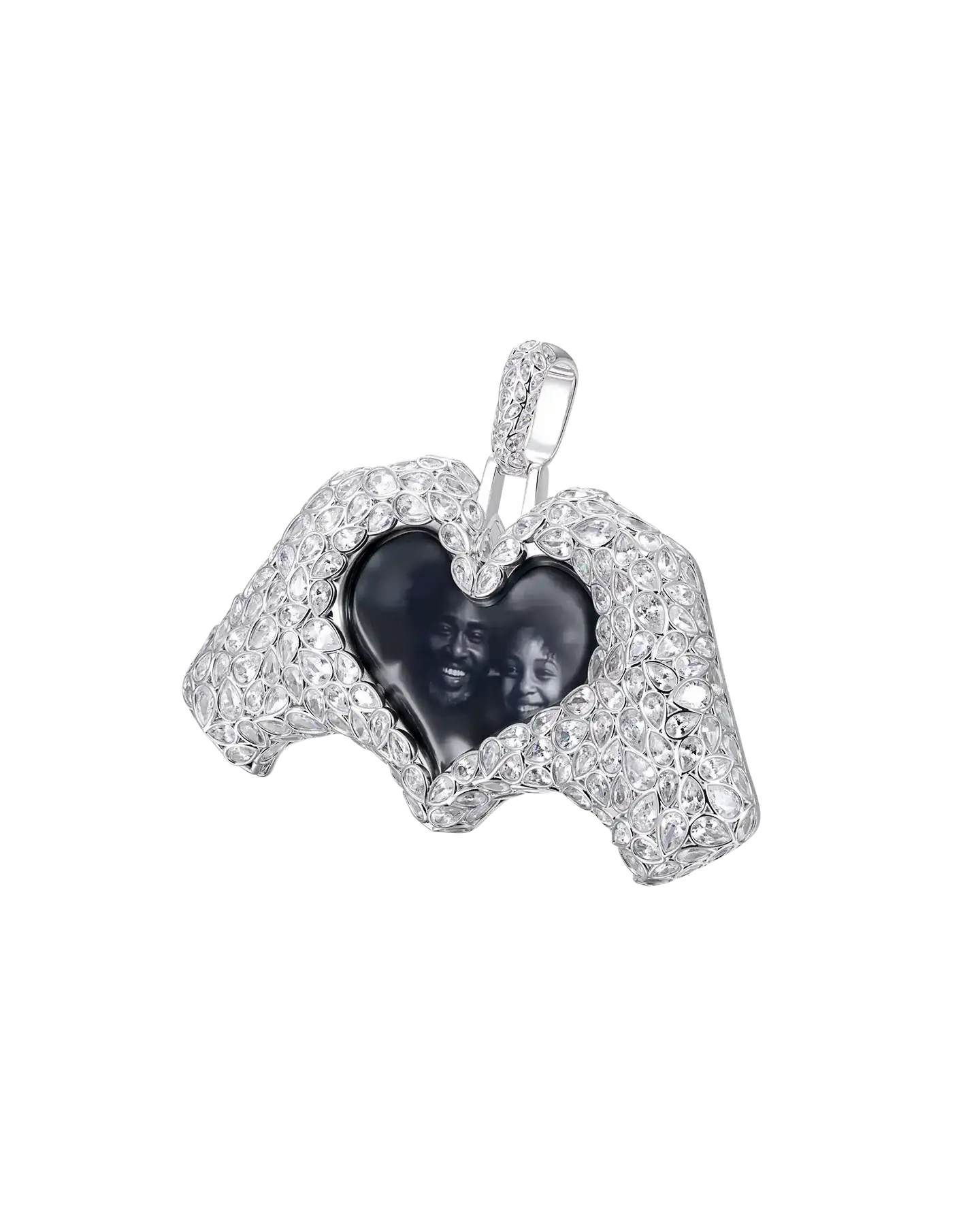 Heart-Shaped Intricate Cut Inlay Pendant