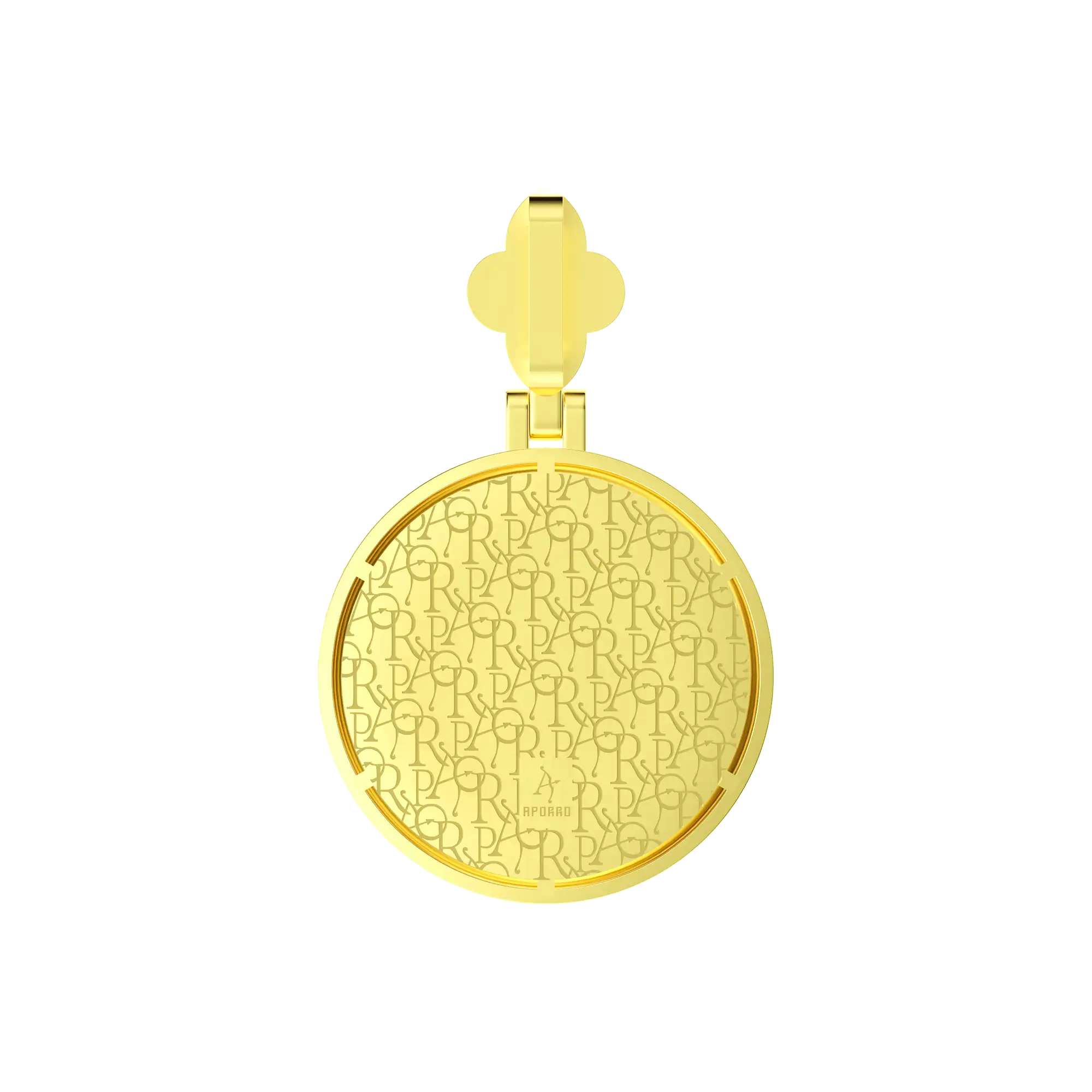 Custom Full Iced Round Bezel Set Pendant