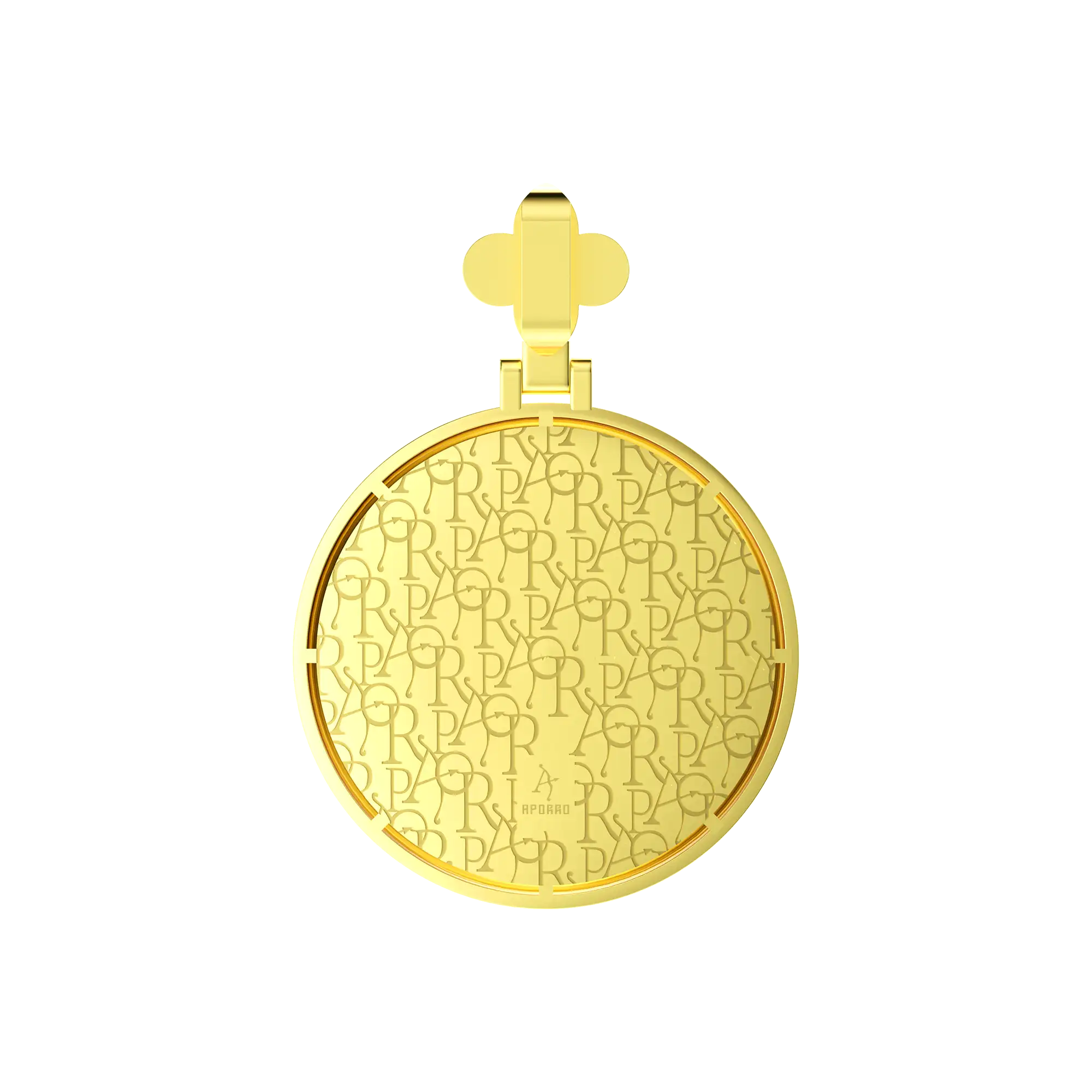 Custom Full Iced Round Bezel Set Pendant