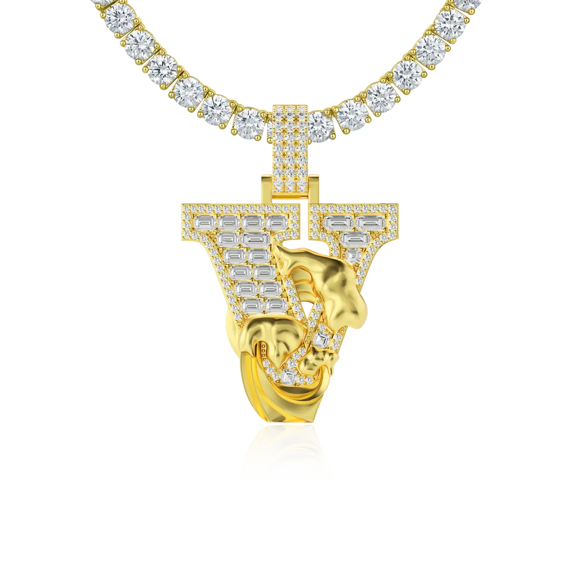 Custom Wave Font Pendant