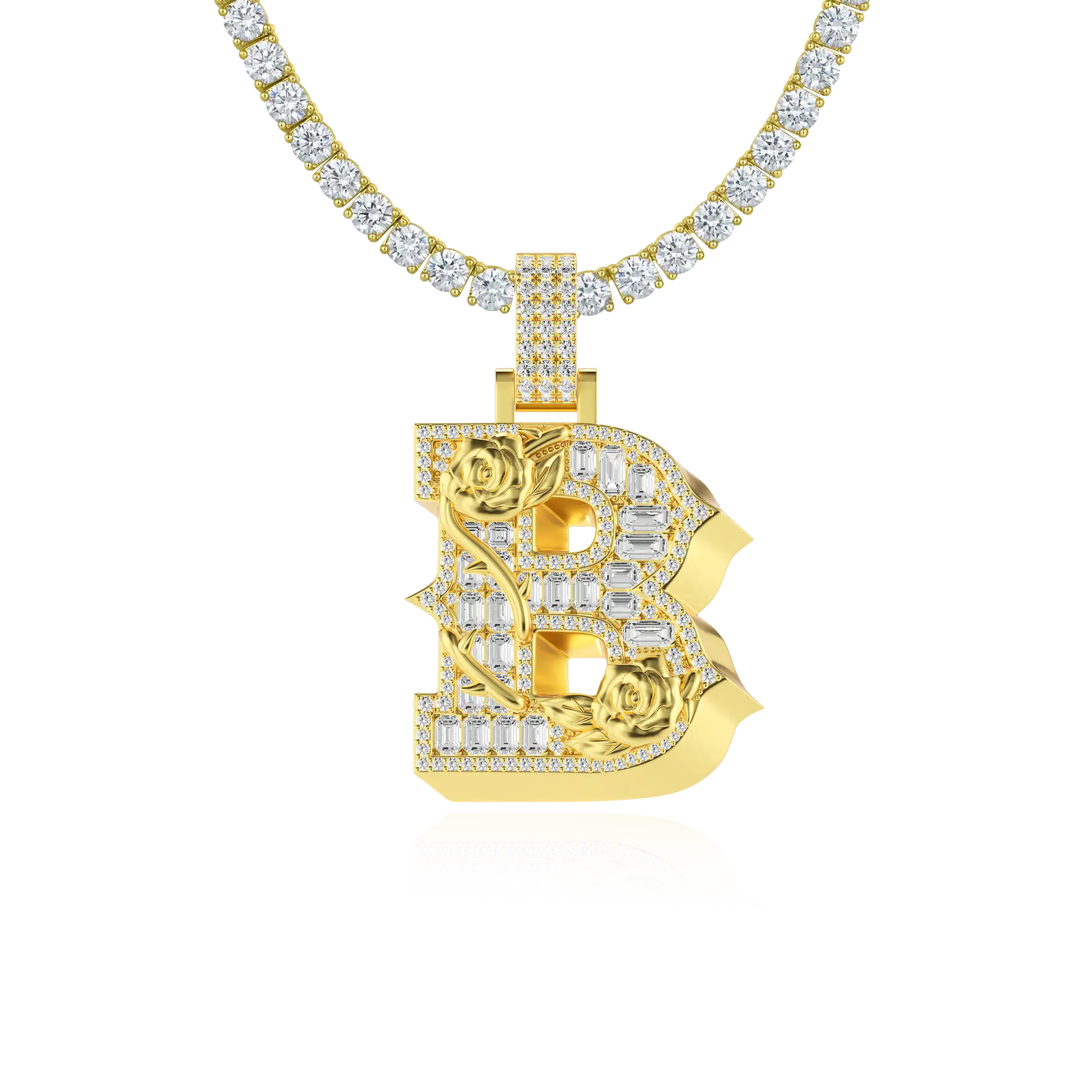 Custom Rose Font Pendant-30mm