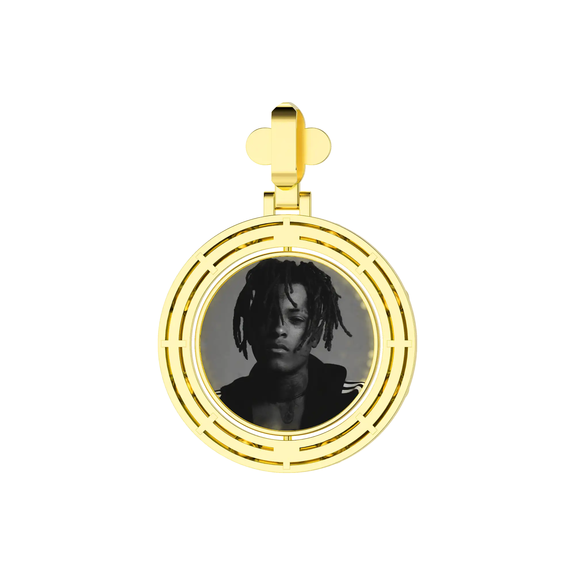 Custom Clover Pearl Reversible Photo Frame Pendant