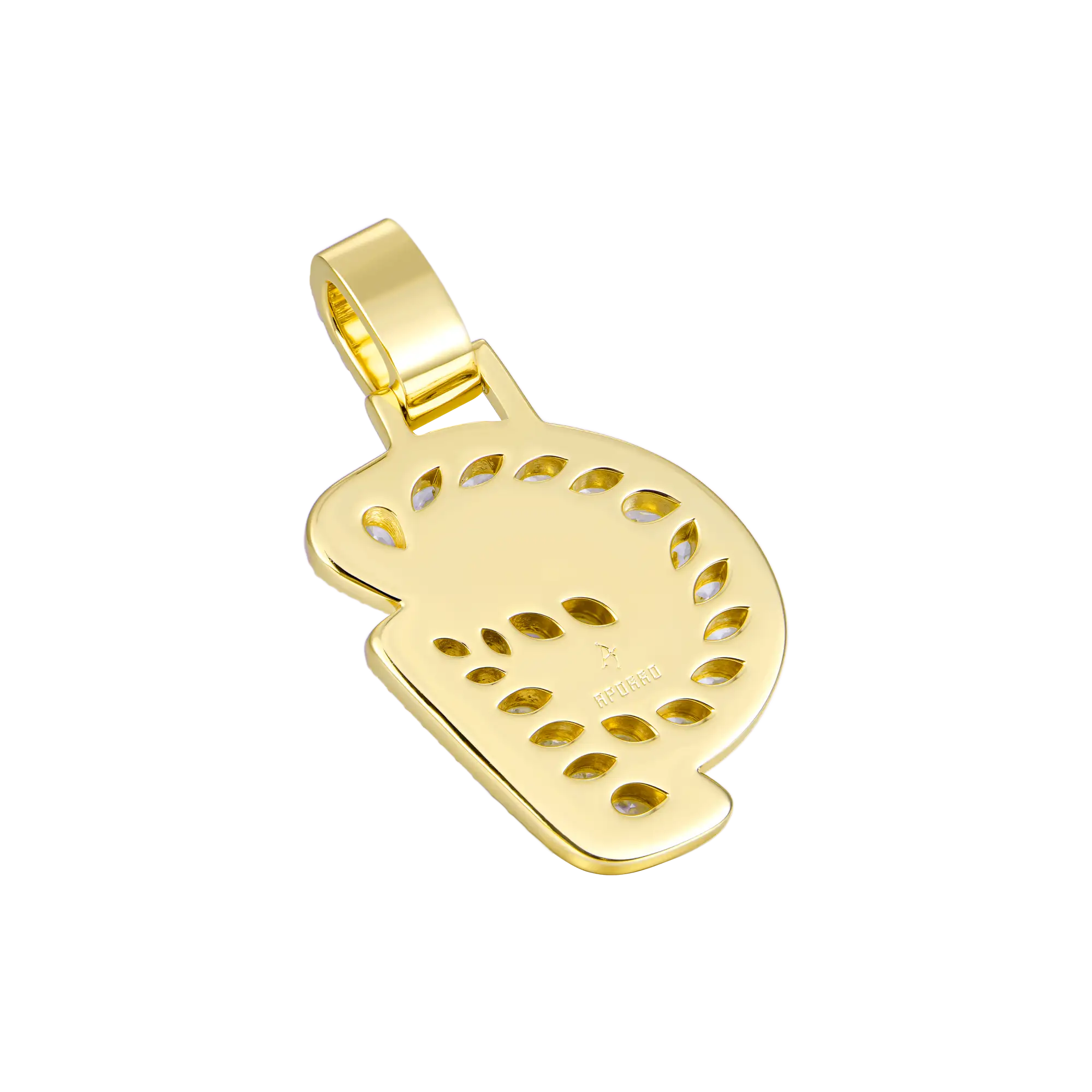 Custom Shaped Diamond 3D Lucida Font Pendant -30mm