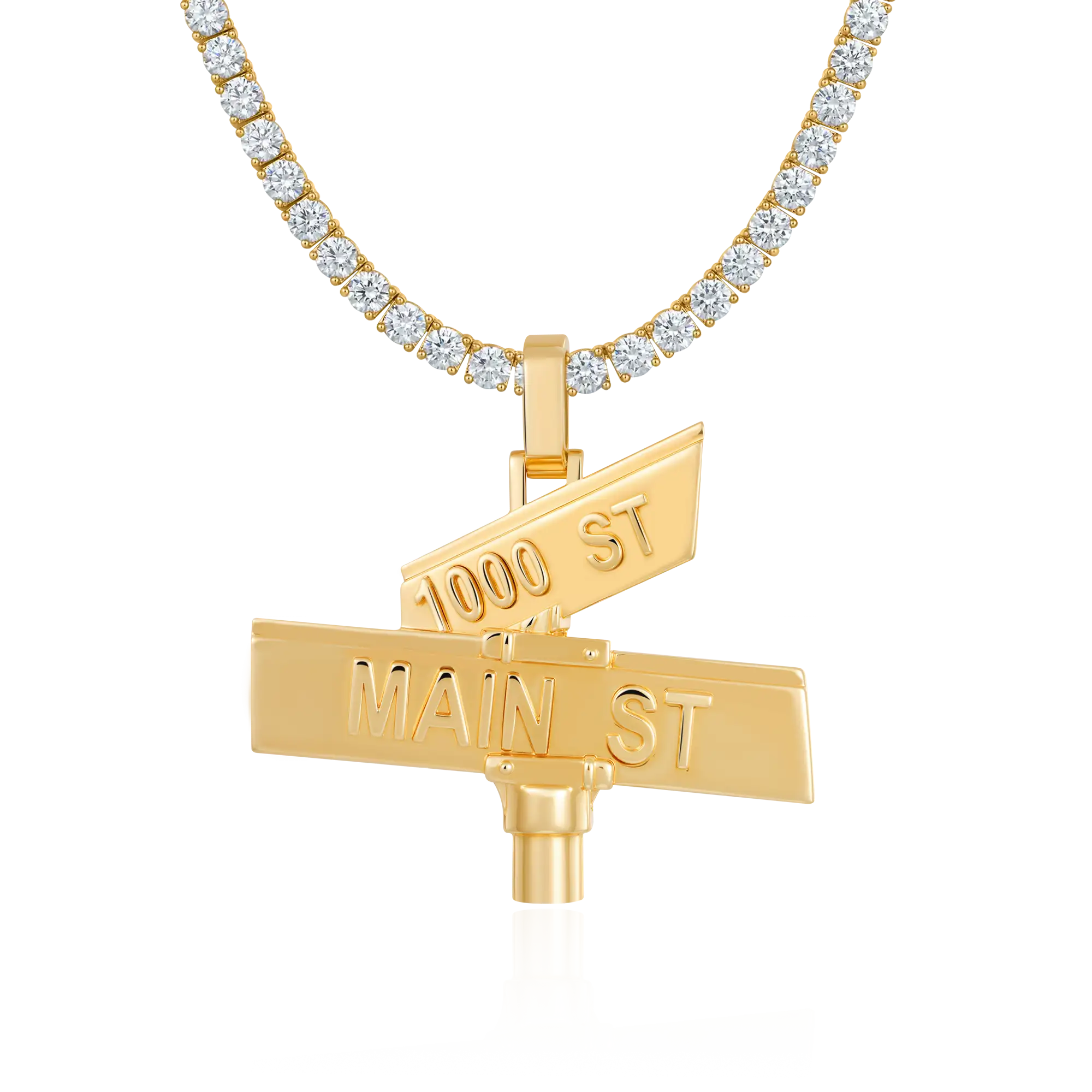 Custom Plain Street Sign Pendant
