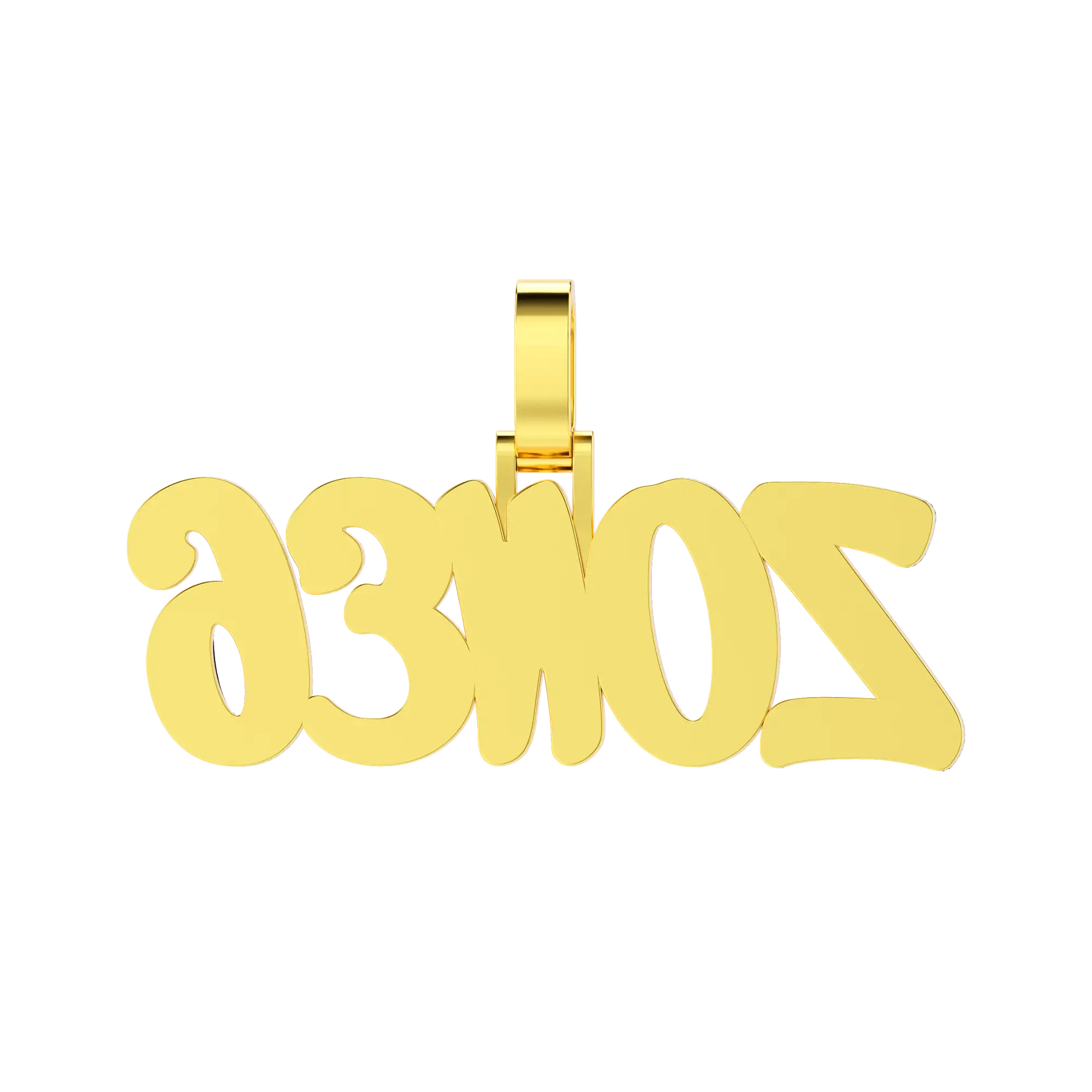 Custom Moissanite Romantic Font Letter/Number Name Pendant