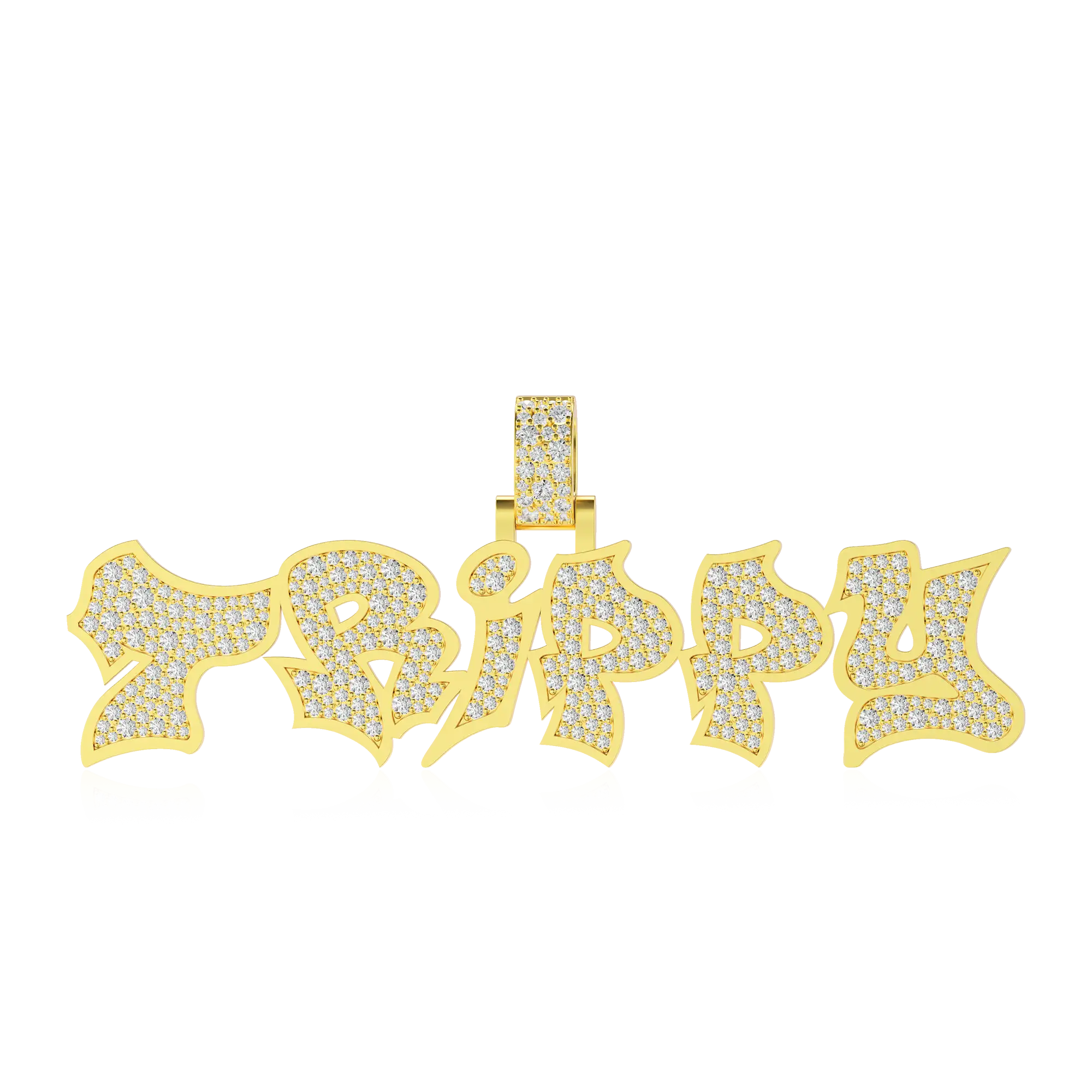 Custom Graffiti Font Letter Pendant - 20mm