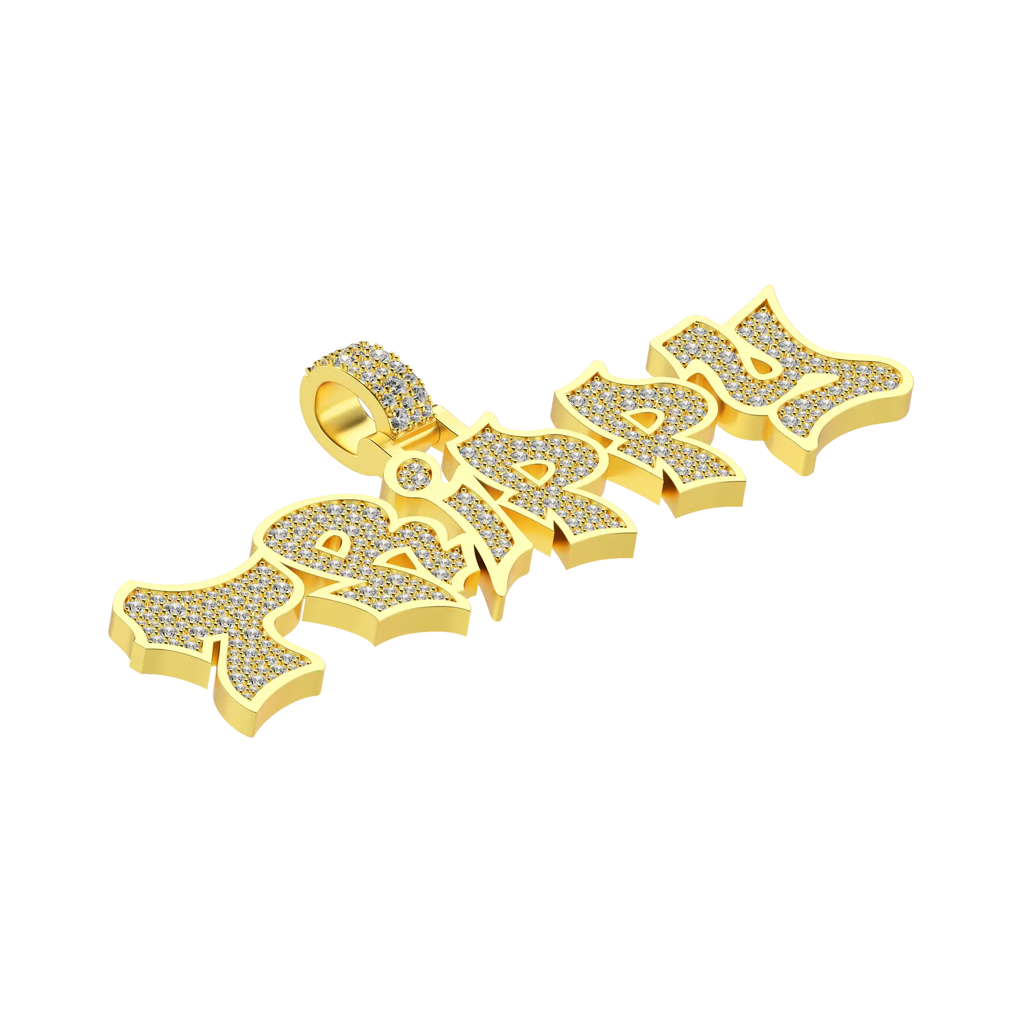 Custom Graffiti Font Letter Pendant - 20mm