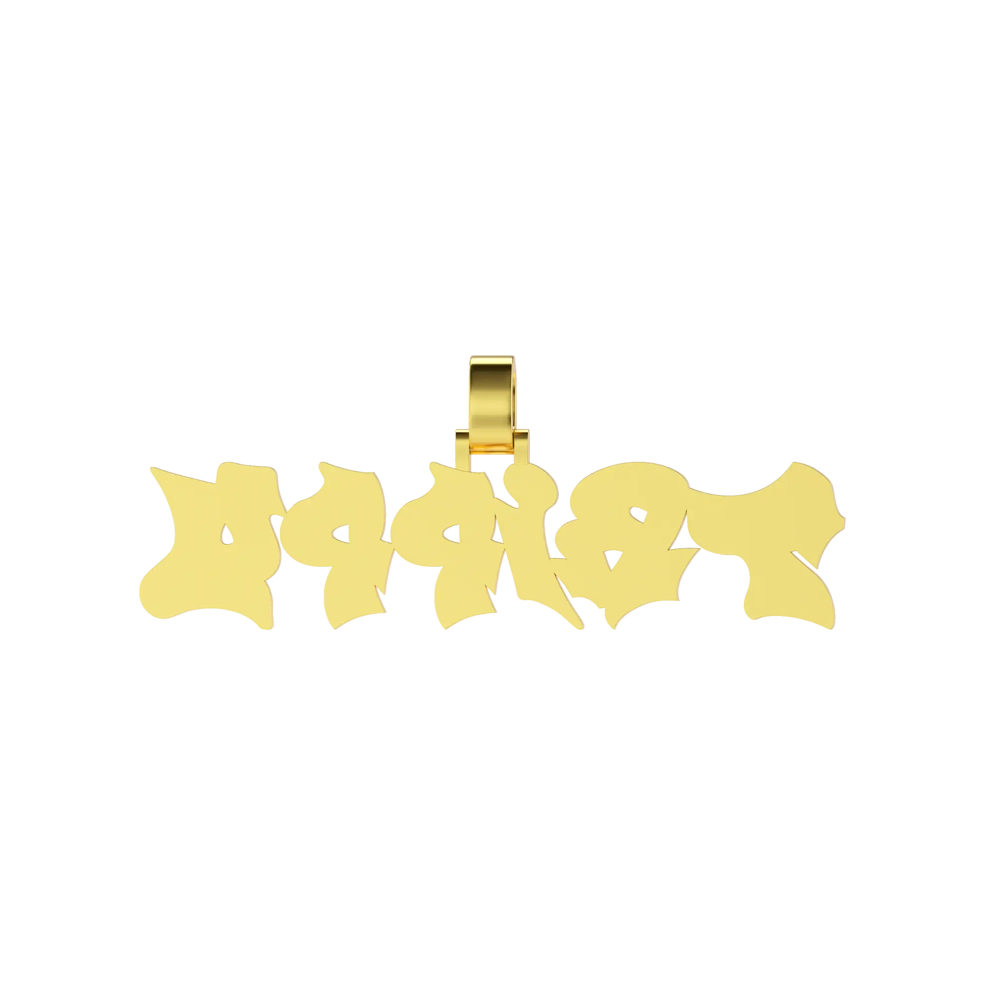 Custom Graffiti Font Letter Pendant - 20mm