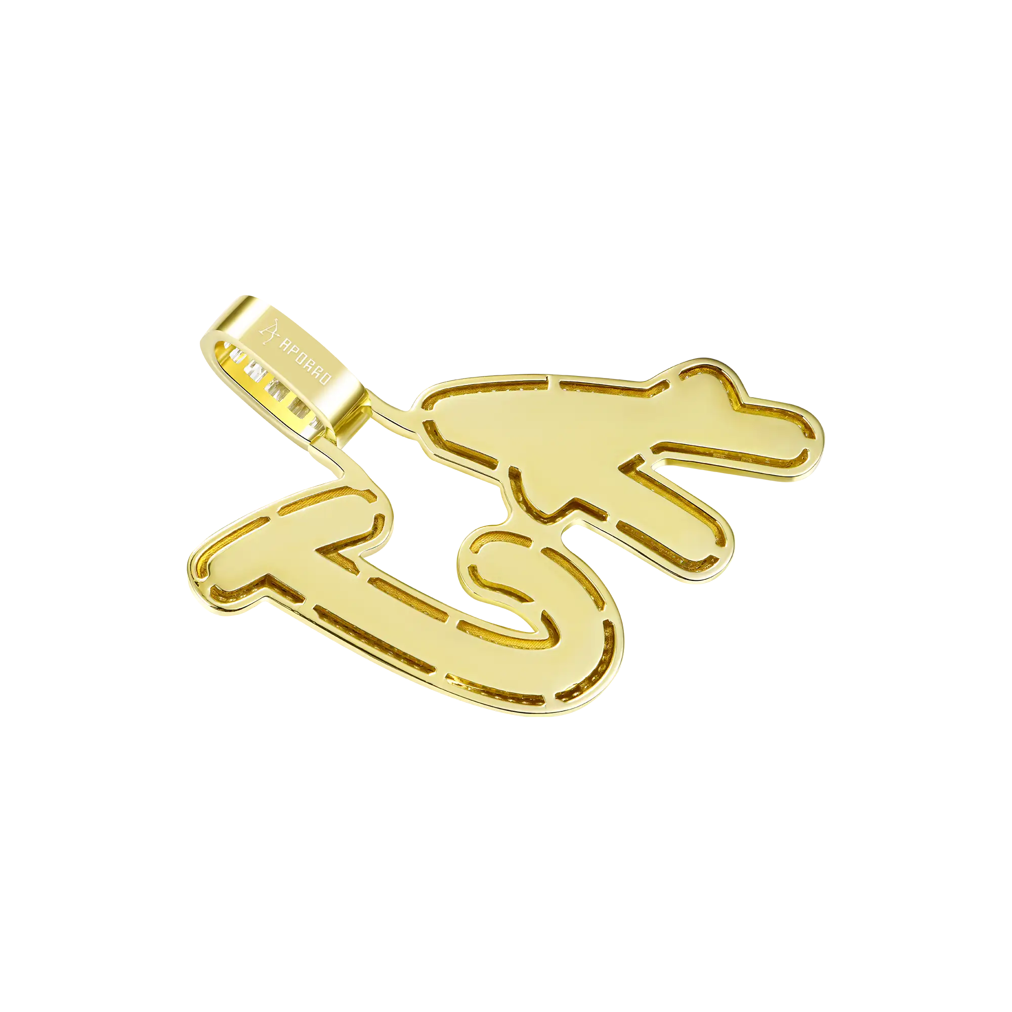 Custom Iced Out Multi-layer Baguette Font Pendant