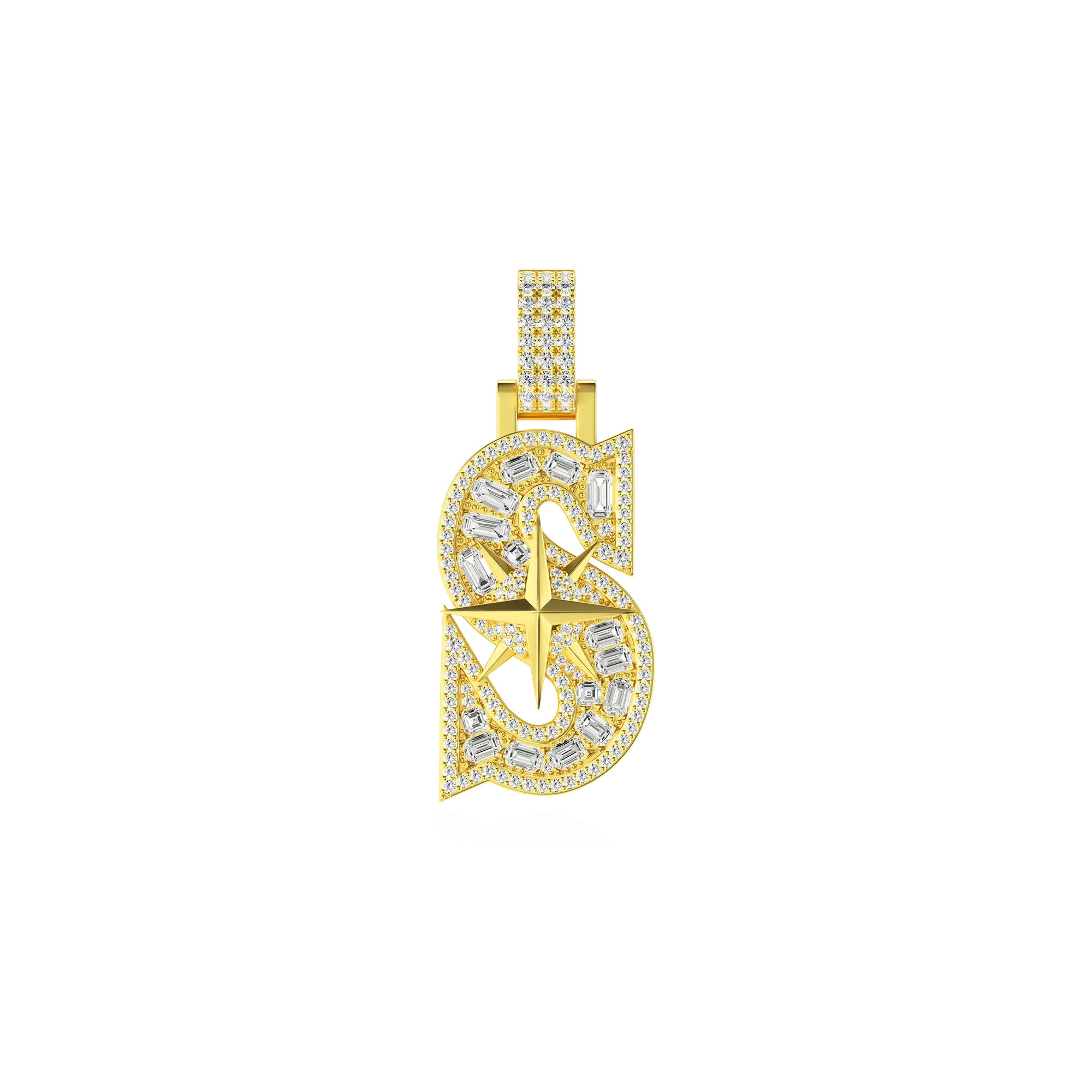 30MM Star Font Pendant