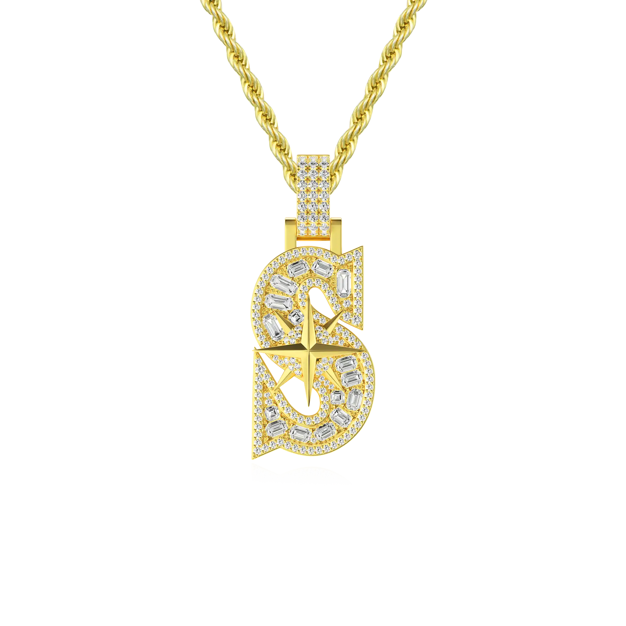 30MM Star Font Pendant