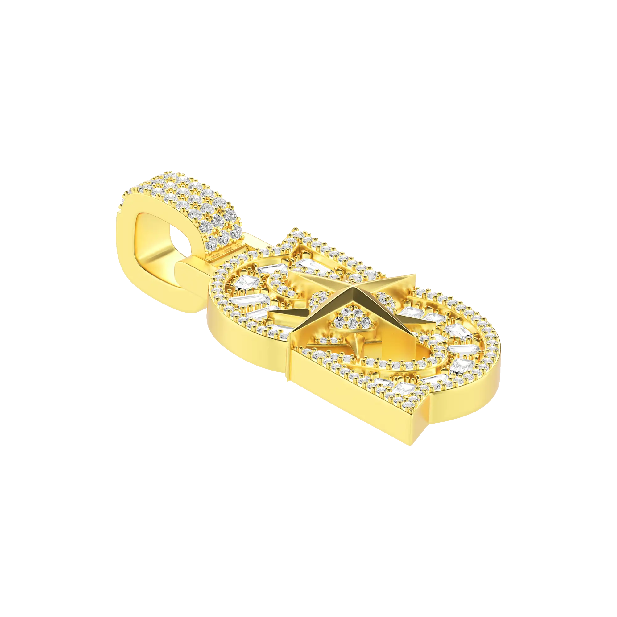 30MM Star Font Pendant