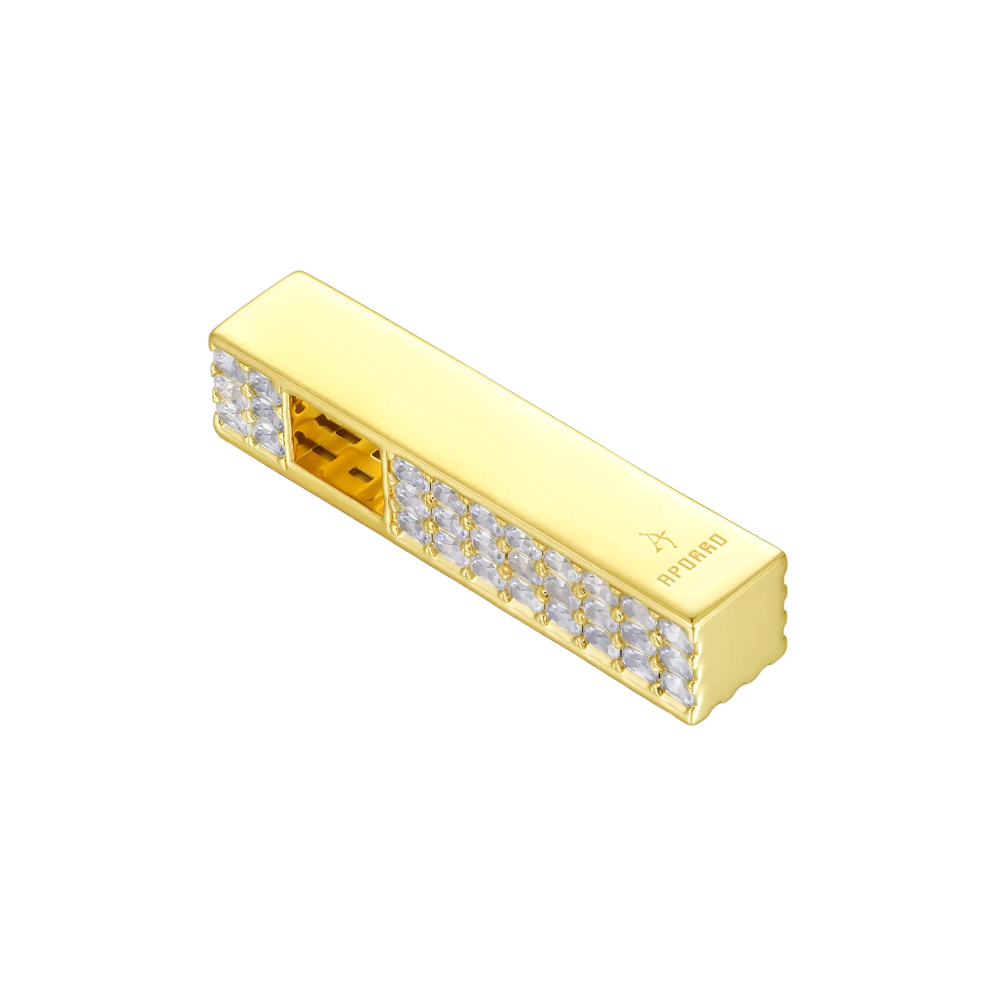 Custom Emerald Cut Square Pillar Pendant-40mm