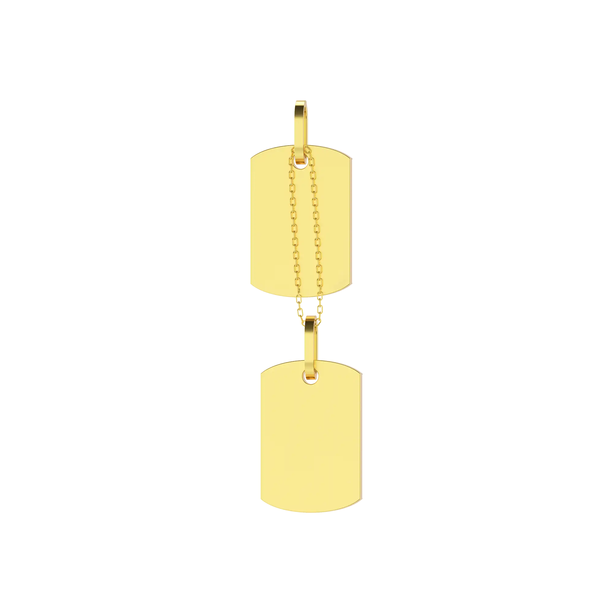 Custom Double Dog Tag Photo Frame Pendant