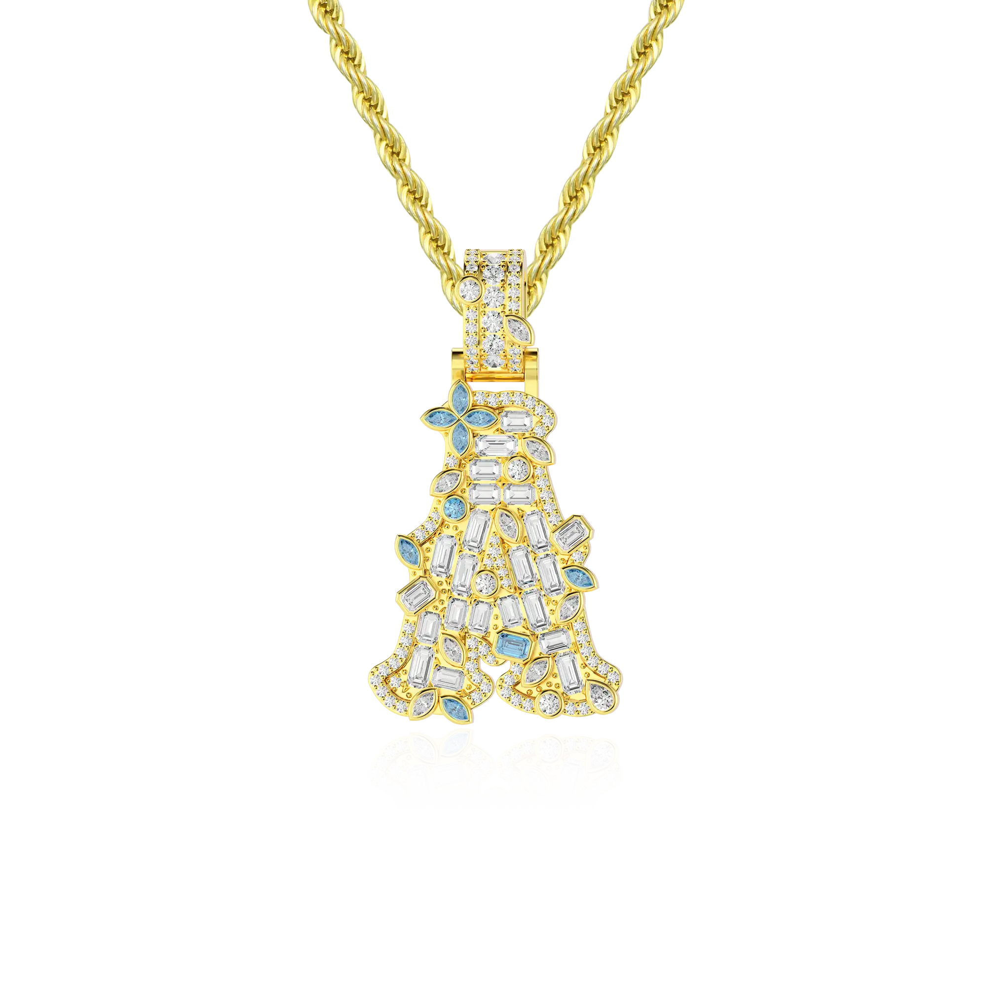 Custom Colored Bosox Font Pendant