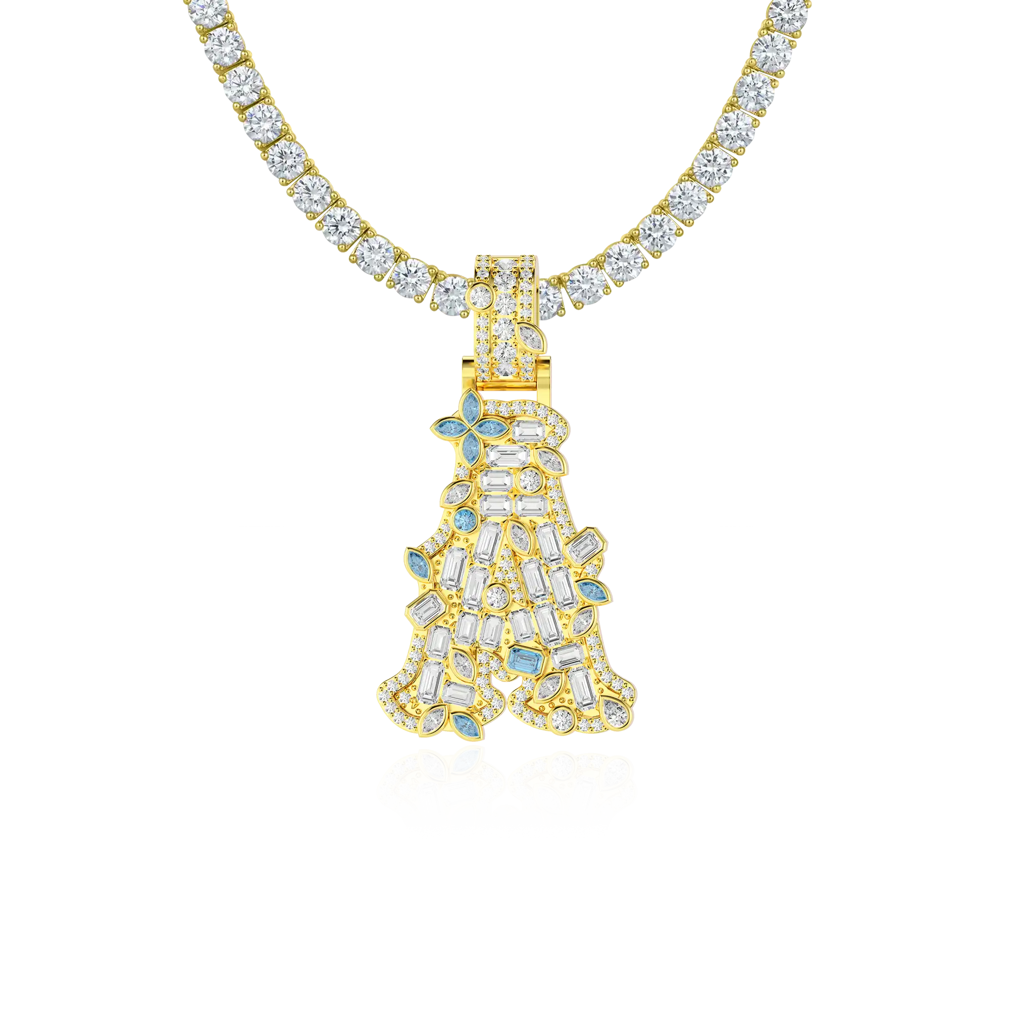 Custom Colored Bosox Font Pendant