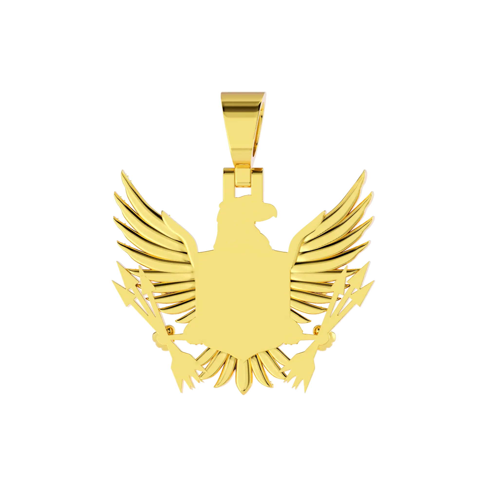 Custom 3D Eagle Photo Frame Pendant