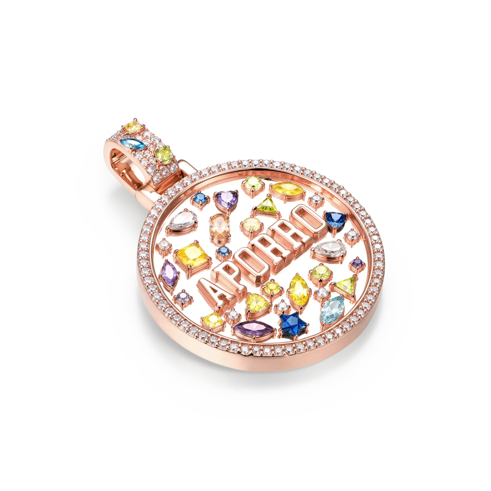 Custom Mosaic Name Medallion Pendant - 38mm
