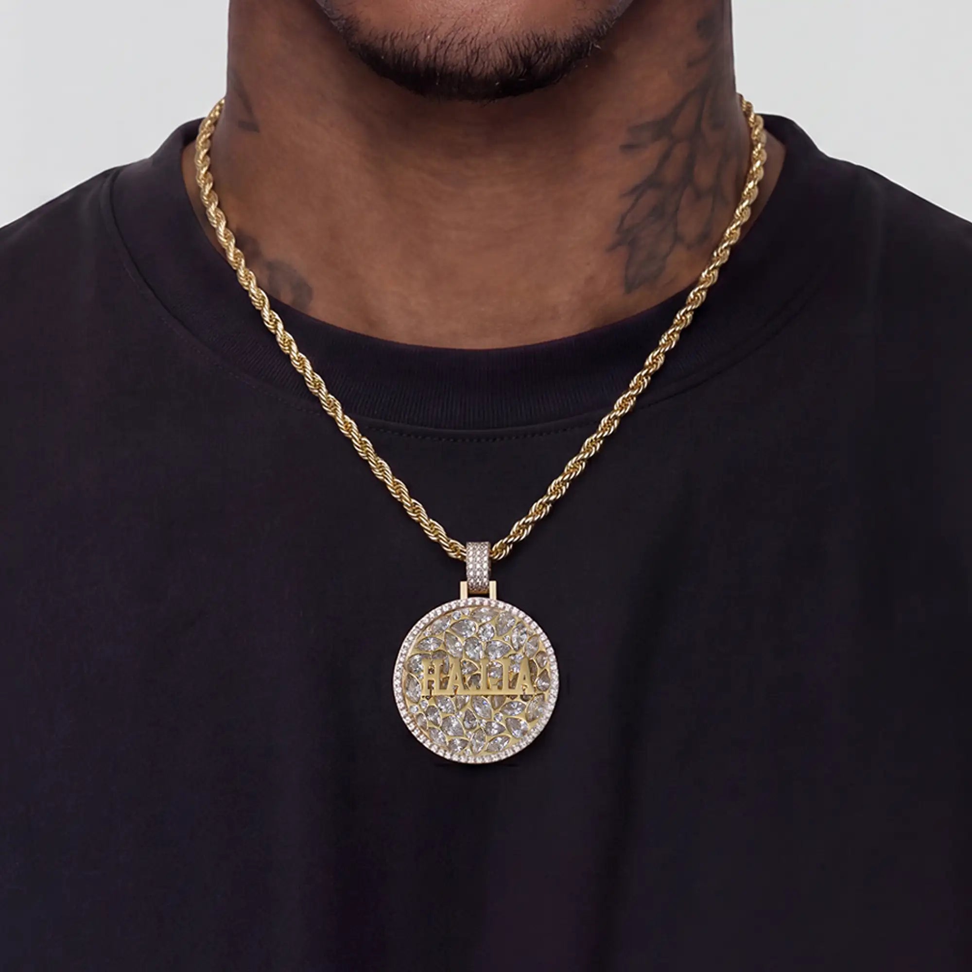 Custom Engraved Name Badge Pendant