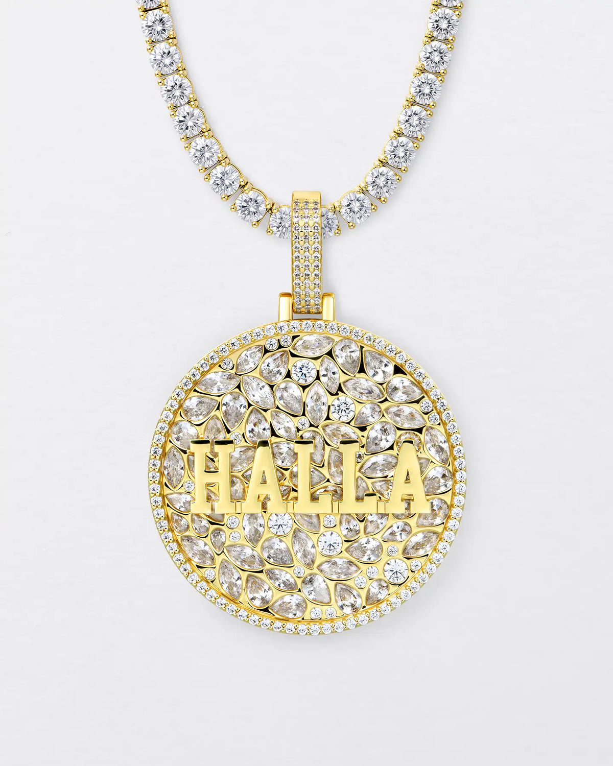 Custom Engraved Name Badge Pendant - 51mm