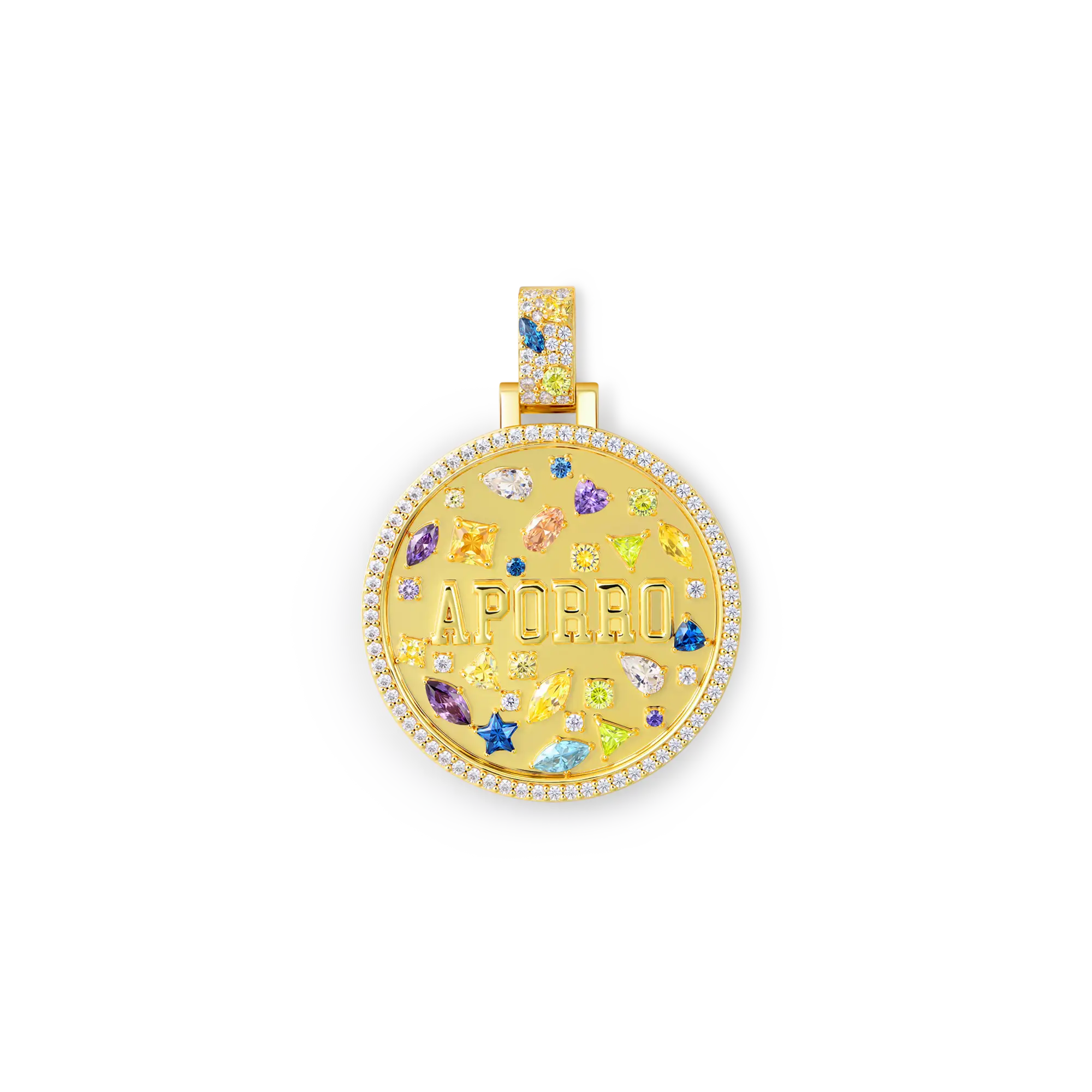 Custom Mosaic Name Medallion Pendant - 38mm