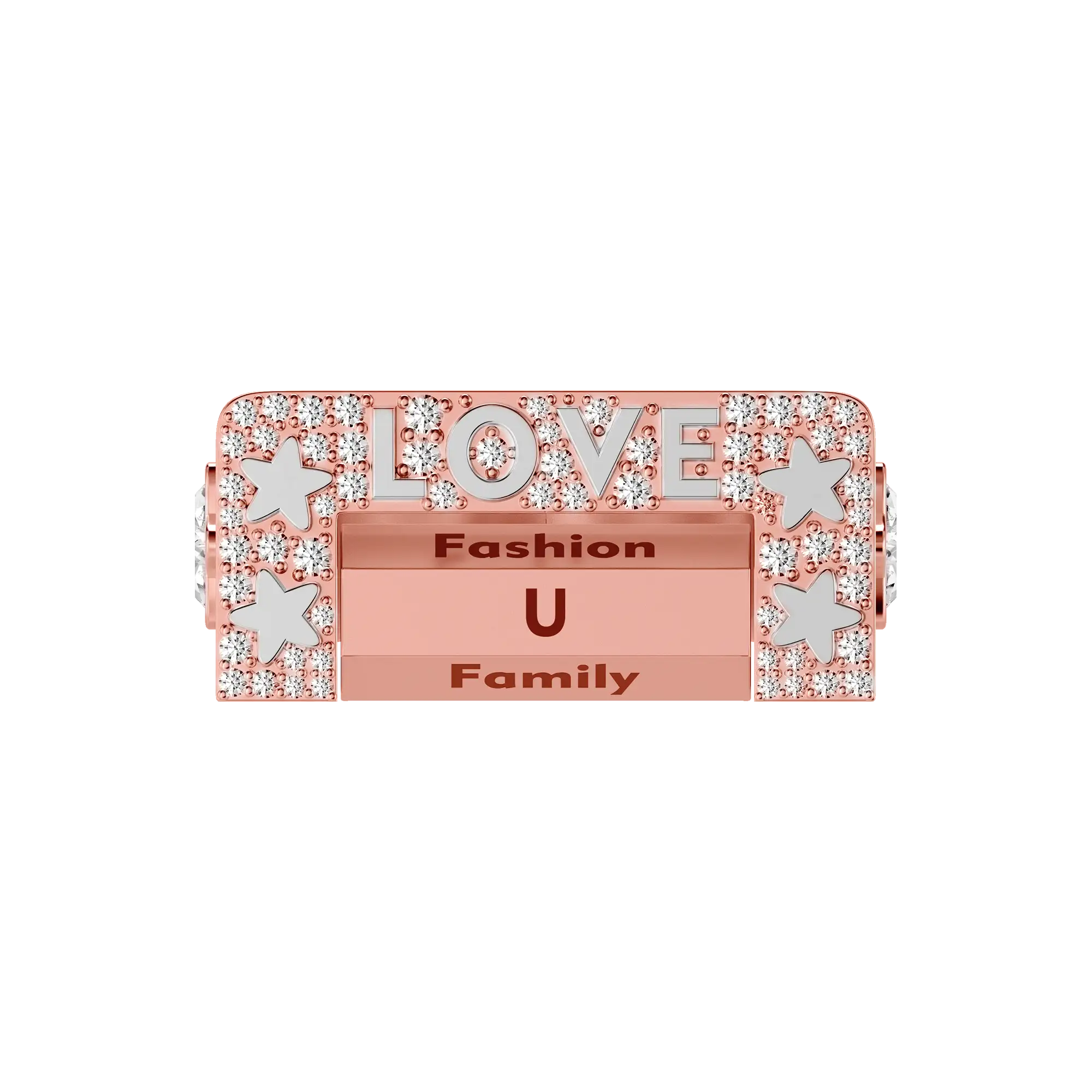 Custom "Love" 6-Sided Spinning Ring