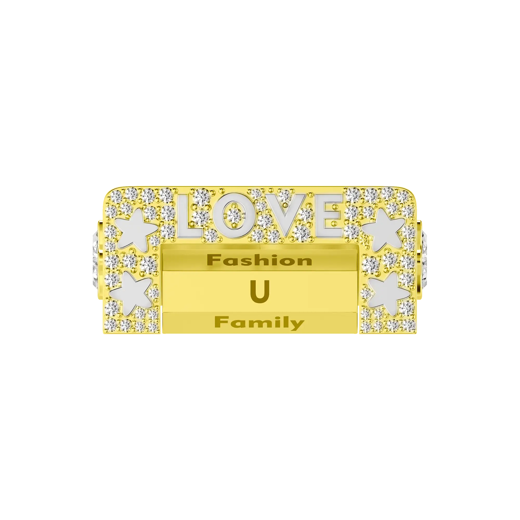 Custom "Love" 6-Sided Spinning Ring