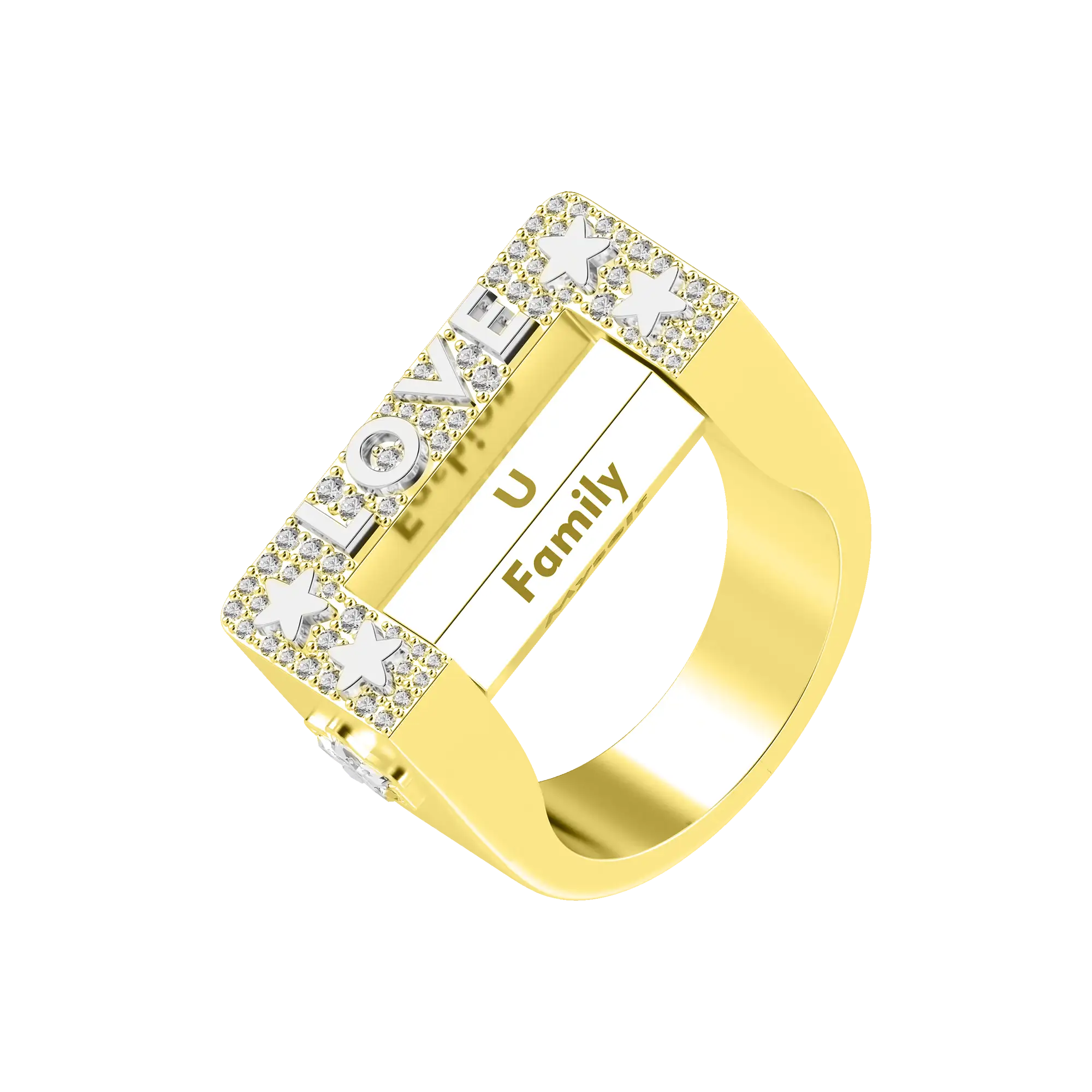 Custom "Love" 6-Sided Spinning Ring