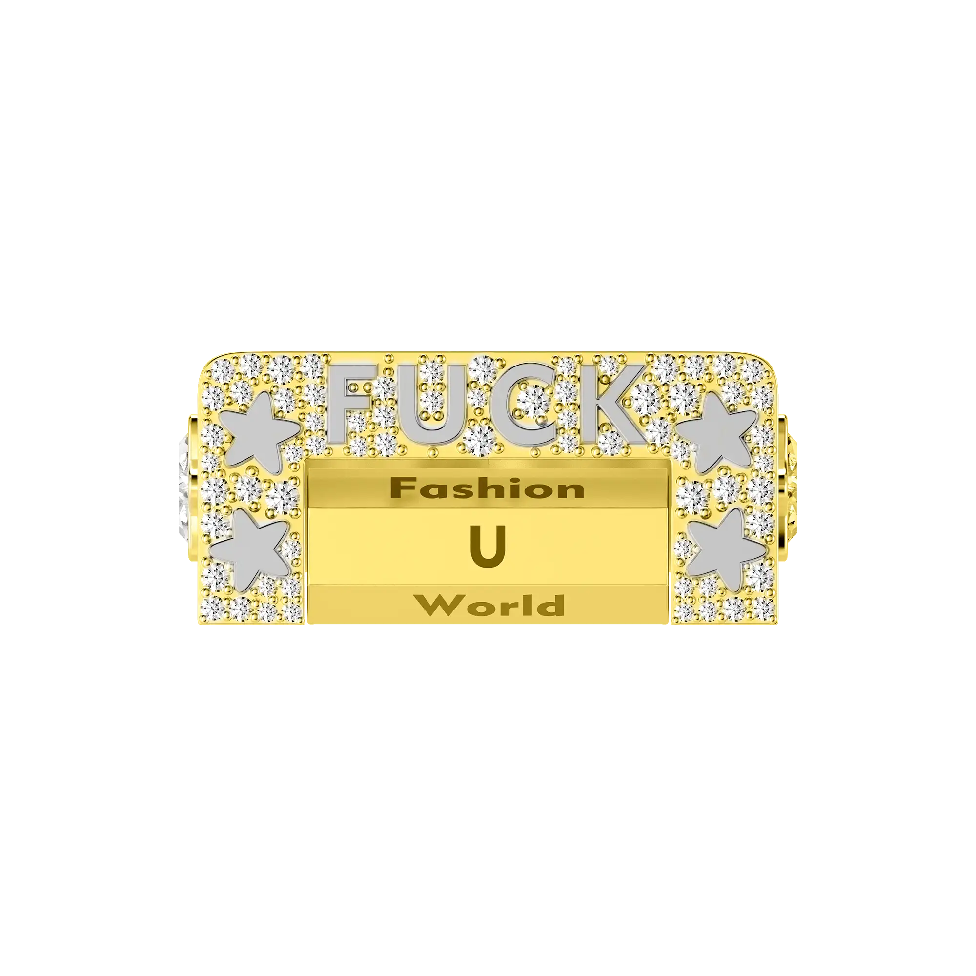 Custom "Fxxk" 6-Sided Spinning Ring