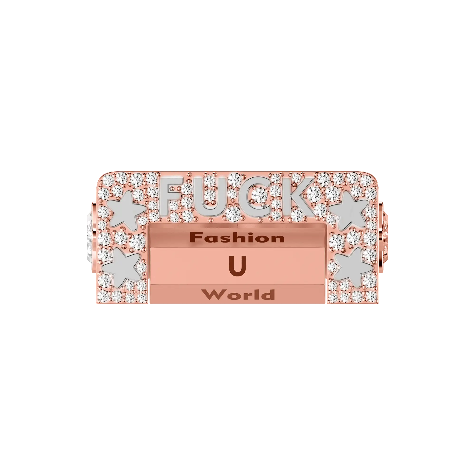 Custom "Fxxk" 6-Sided Spinning Ring