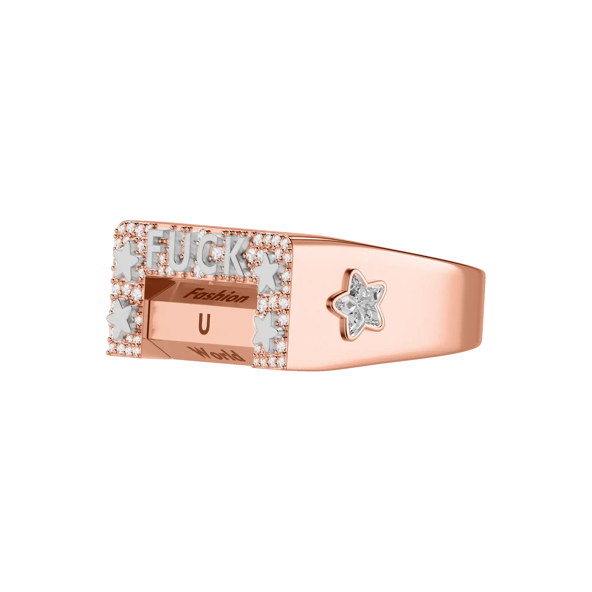 Custom "Fxxk" 6-Sided Spinning Ring