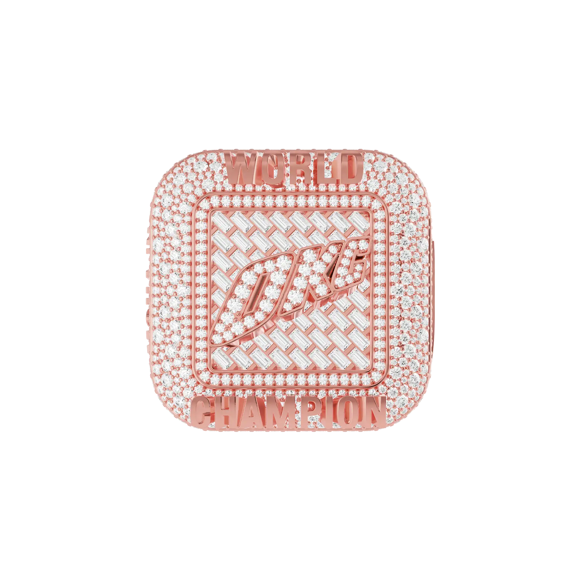 Custom Square Diamond Weave Championship Ring