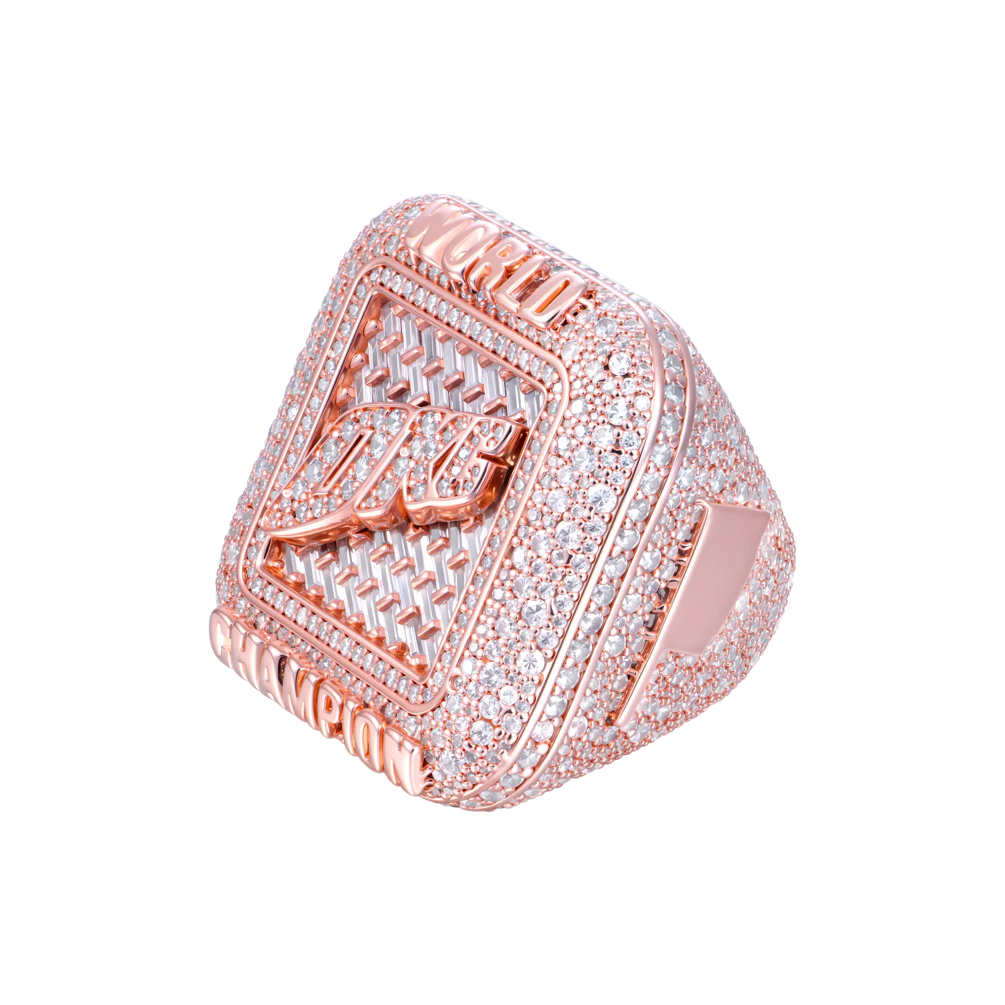 Custom Square Diamond Weave Championship Ring