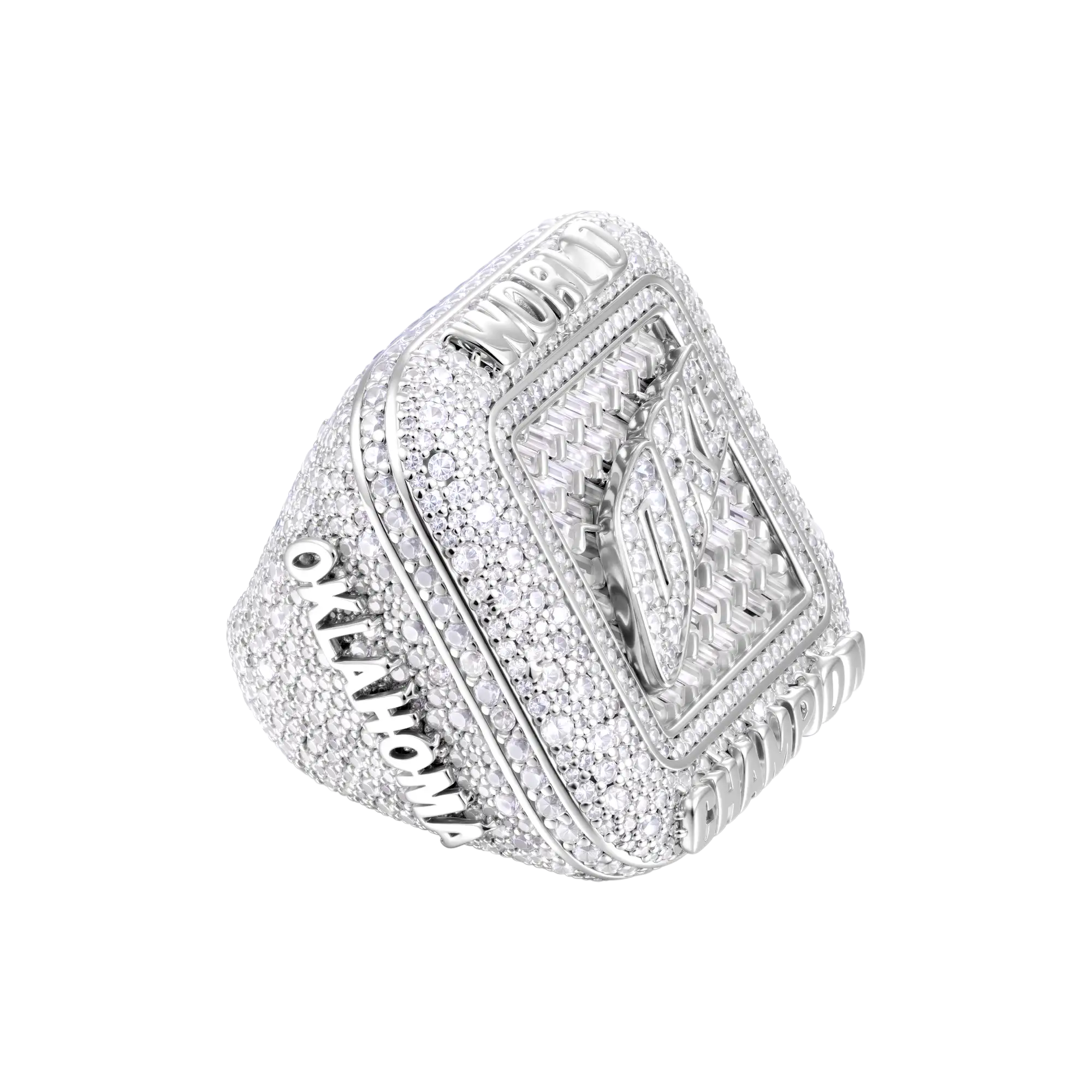 Custom Square Diamond Weave Championship Ring