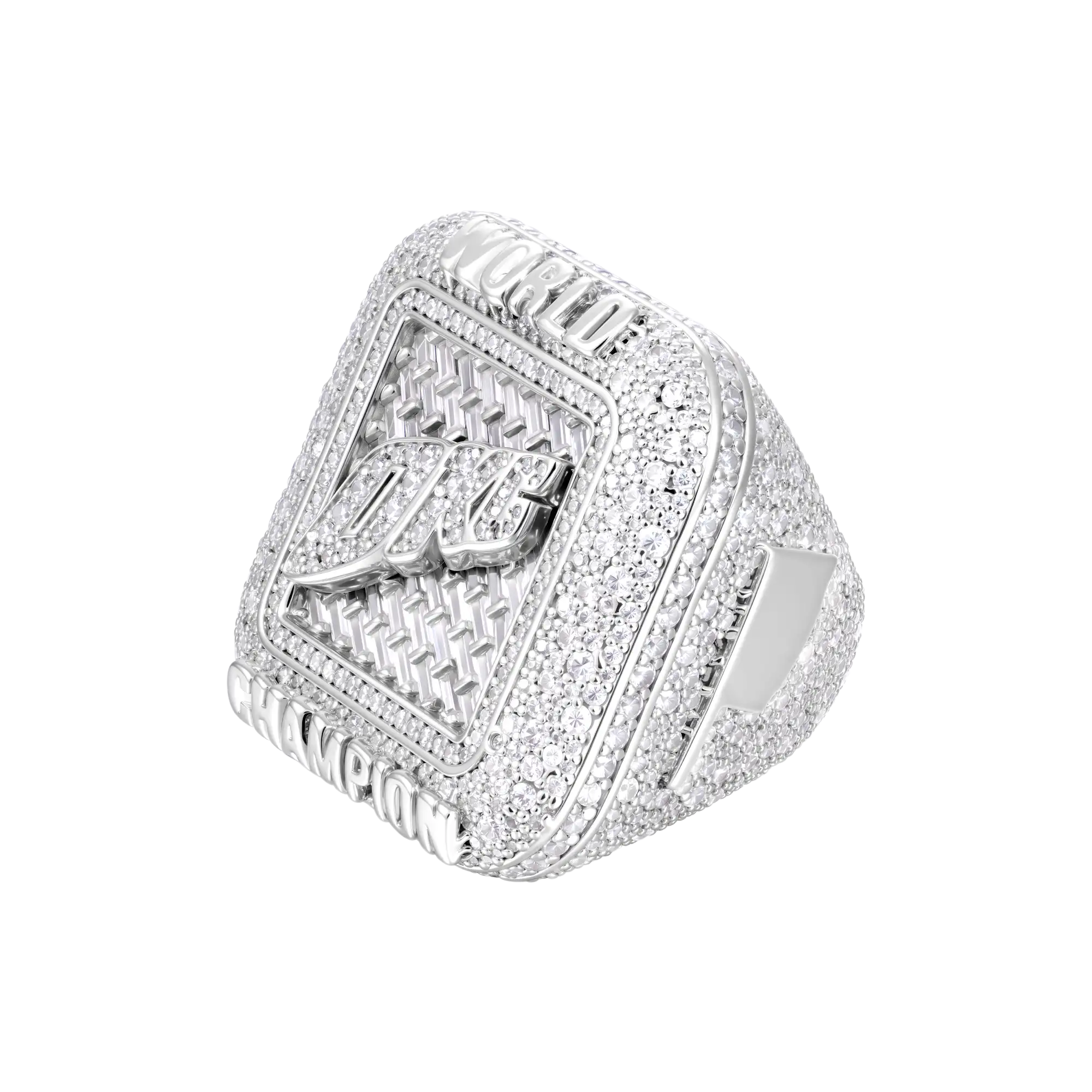 Custom Square Diamond Weave Championship Ring