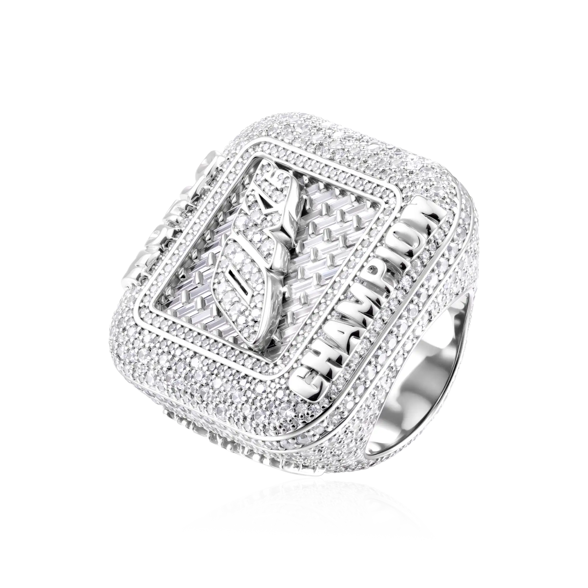 Custom Square Diamond Weave Championship Ring