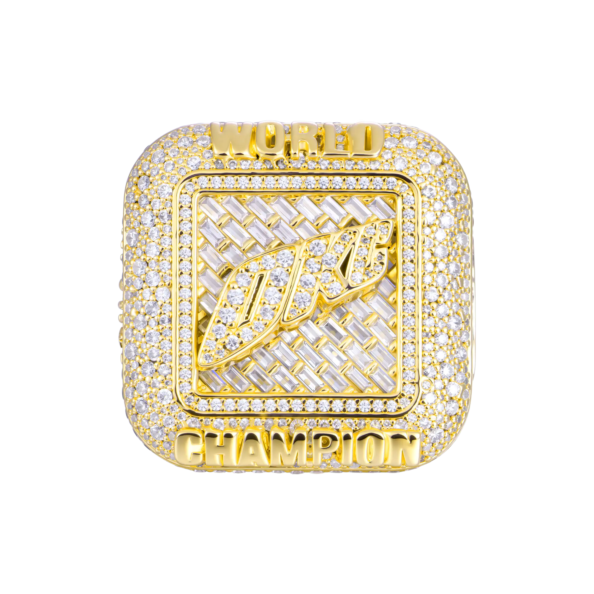 Custom Square Diamond Weave Championship Ring