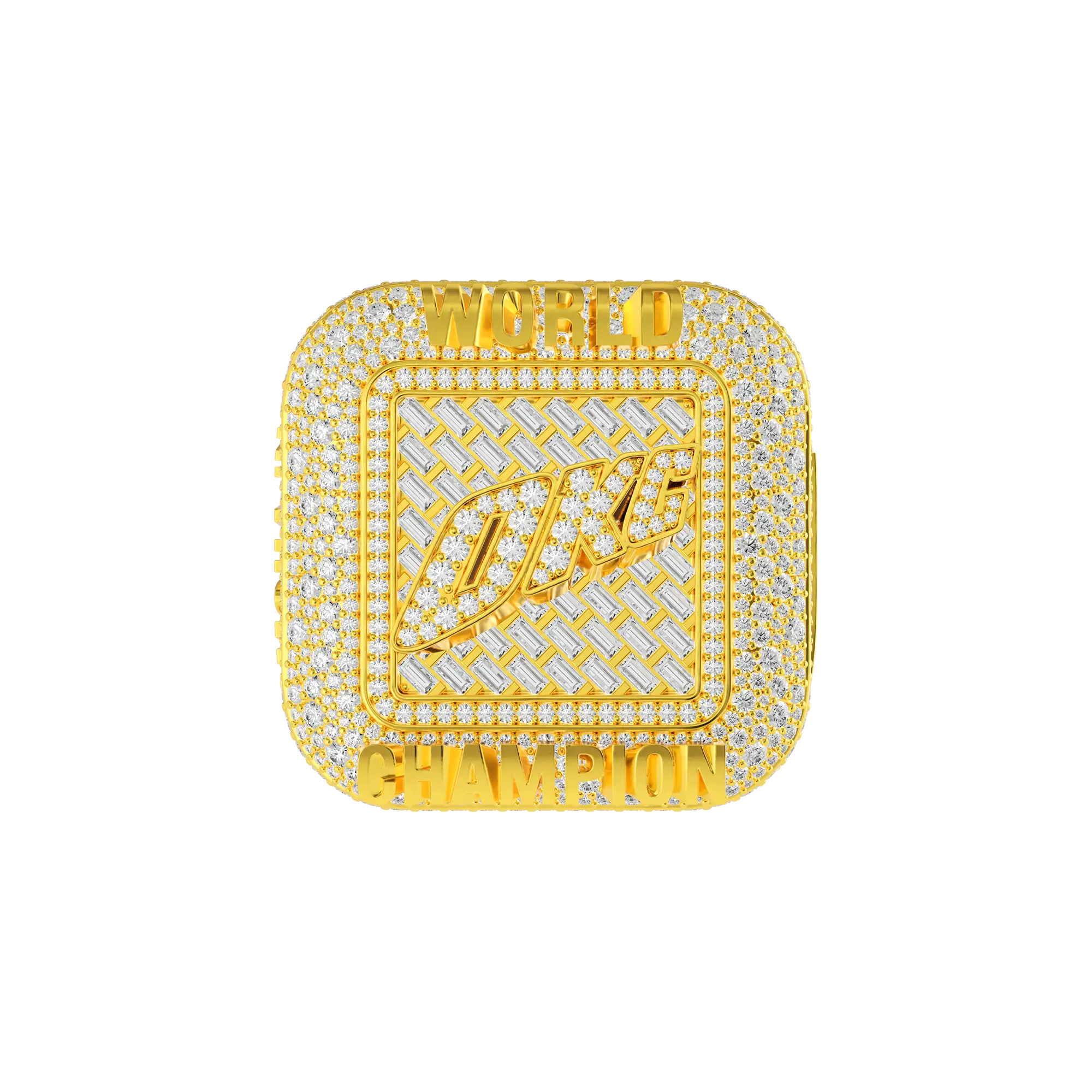 Custom Square Diamond Weave Championship Ring